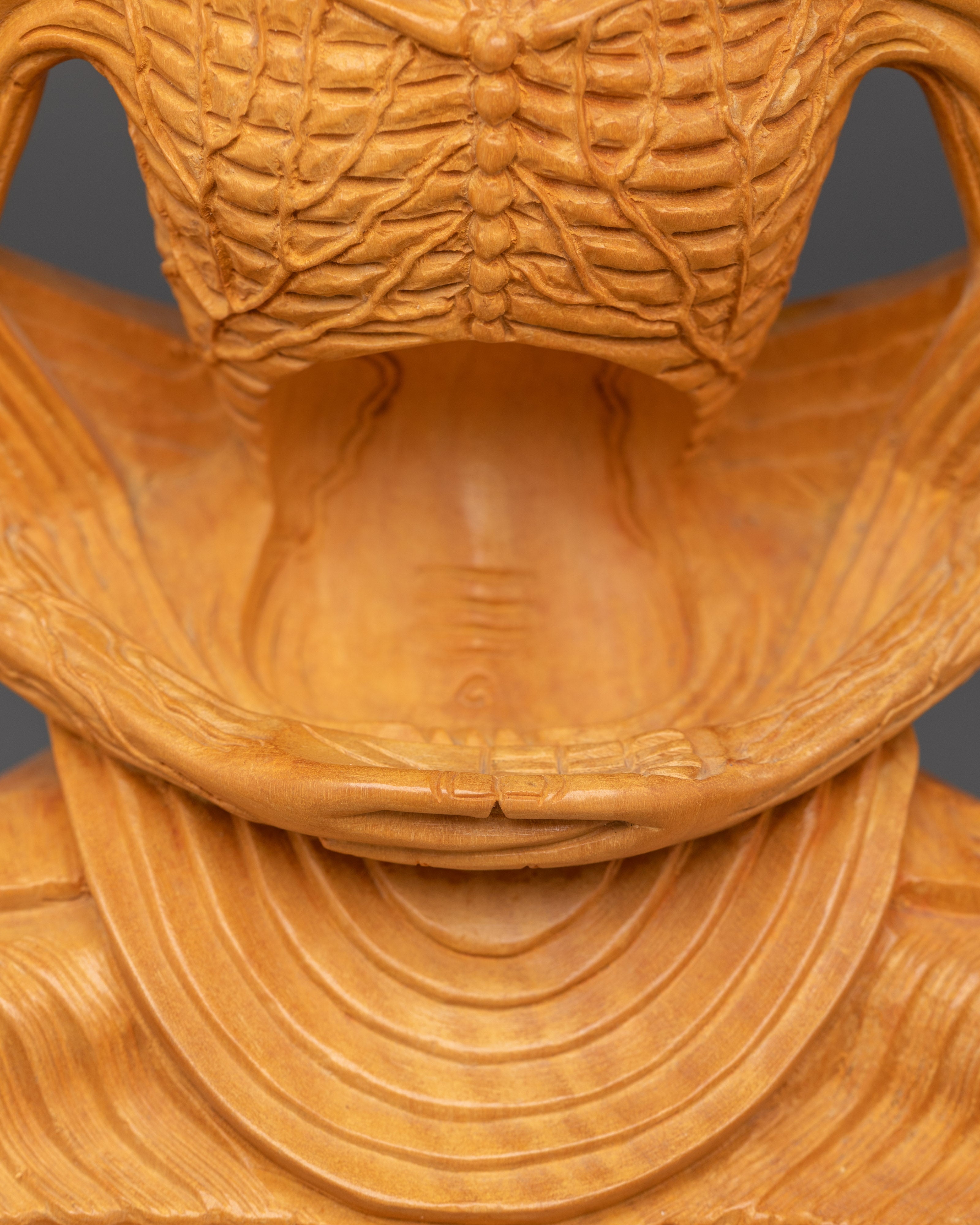 Handcarved Fasting Buddha Shakyamuni Statue | Wooden Ascetic Sculpture