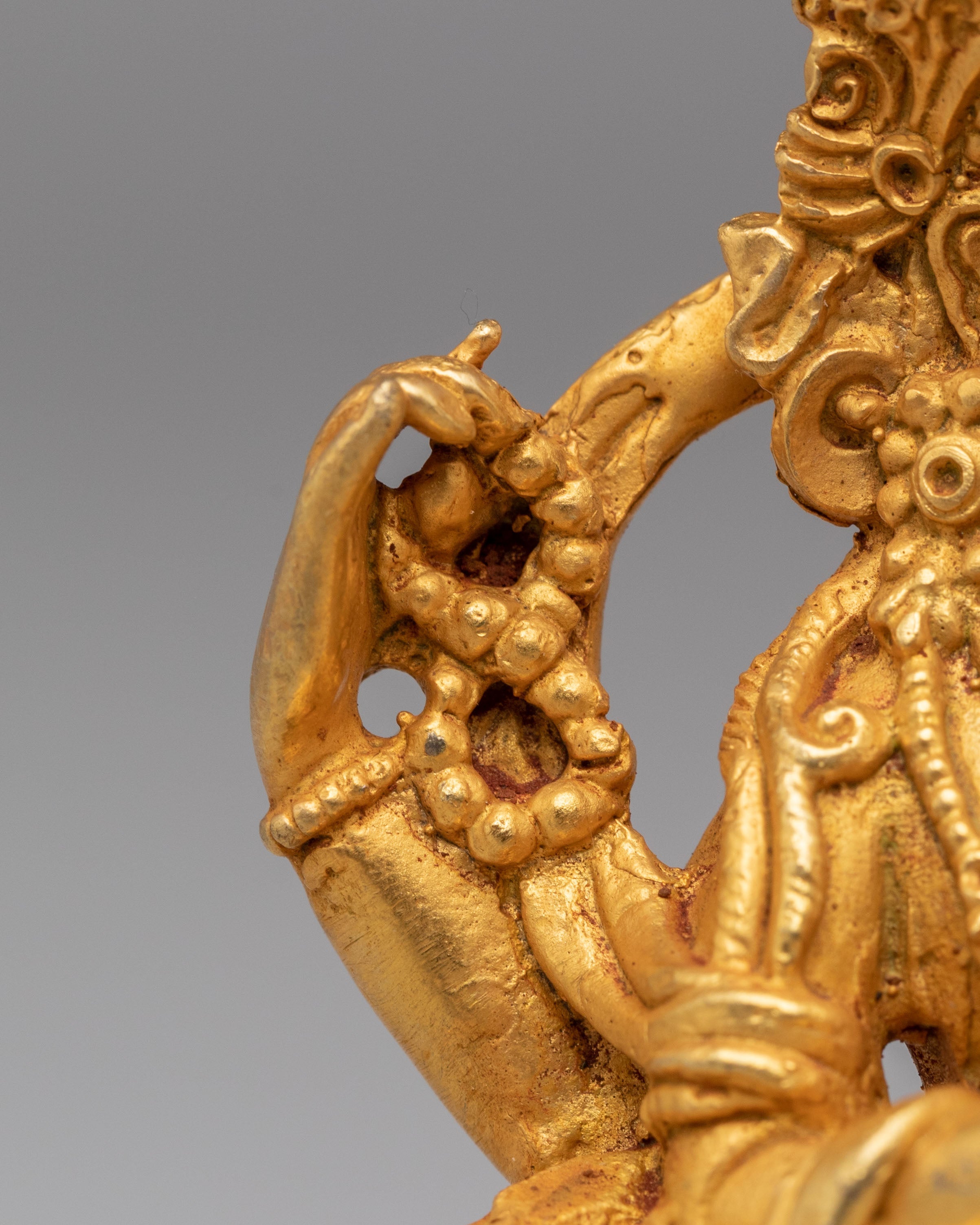 Himalayan Six Deities Statue Set | Gold Plated Buddhist Altar Decor