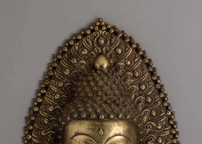 Wall Decor Shakyamuni Buddha Mask | Spiritual Wall Art for Home