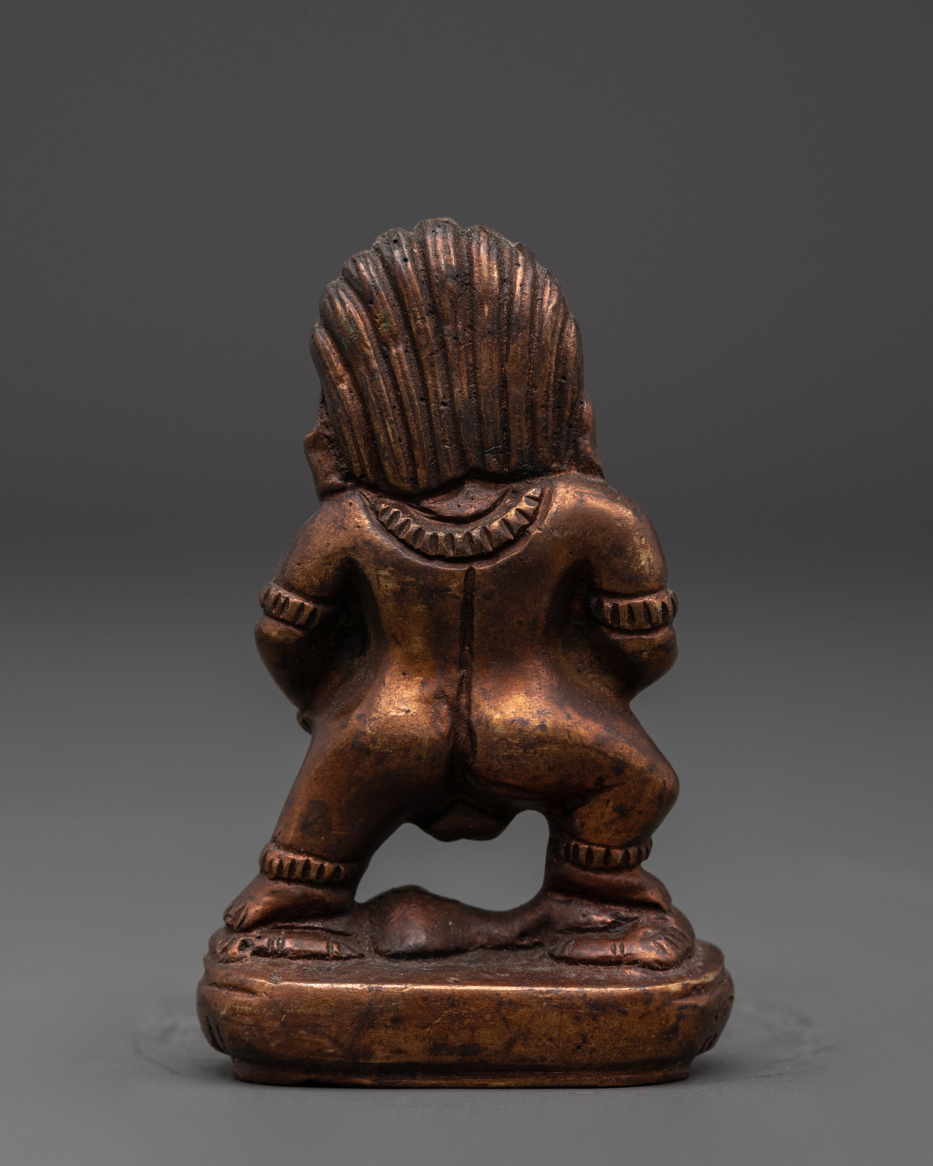 Black Dzambala Iron Statue | Tibetan Buddhist Deity of Wealth