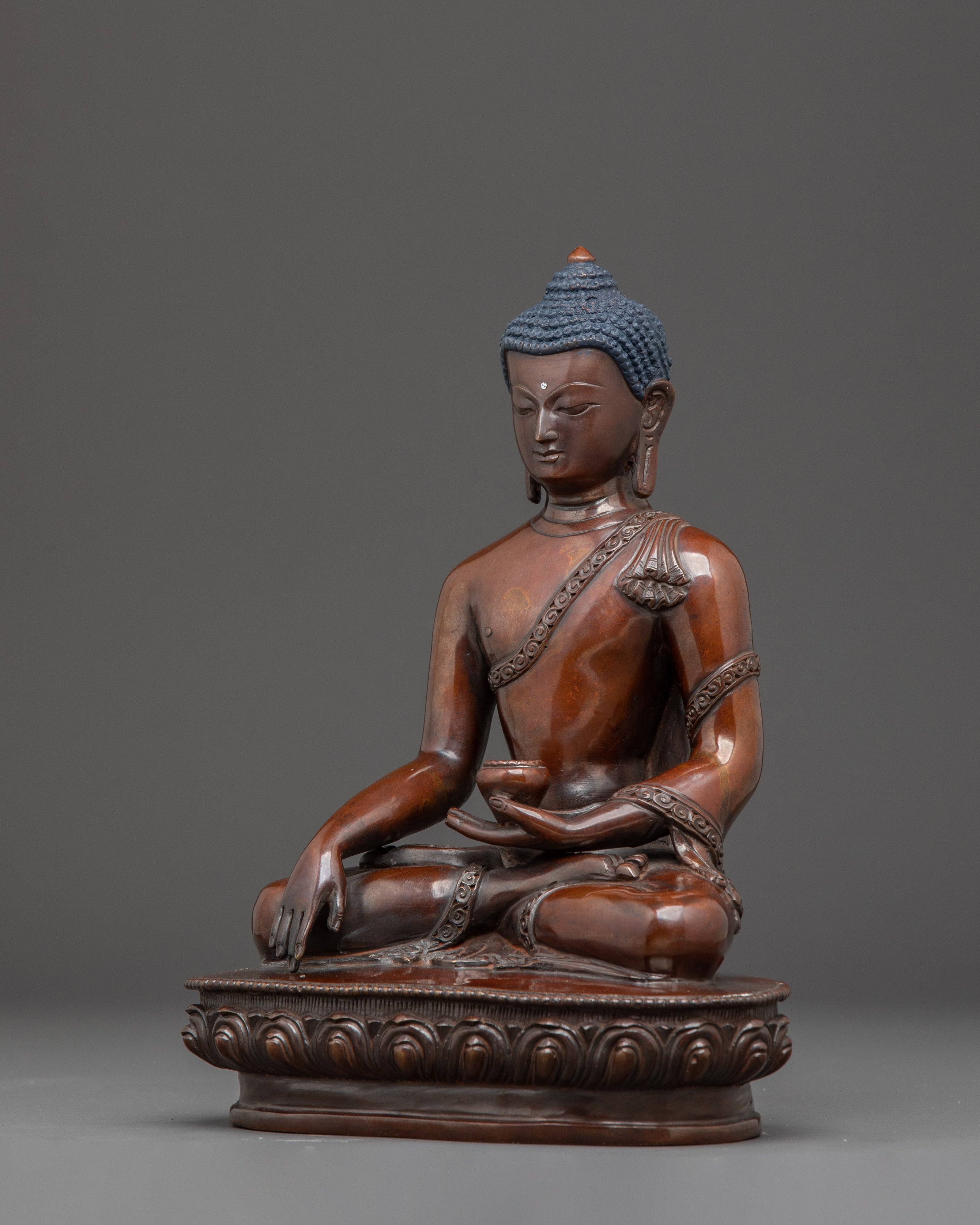 9.6 Inch Copper Statue of Shakyamuni Buddha