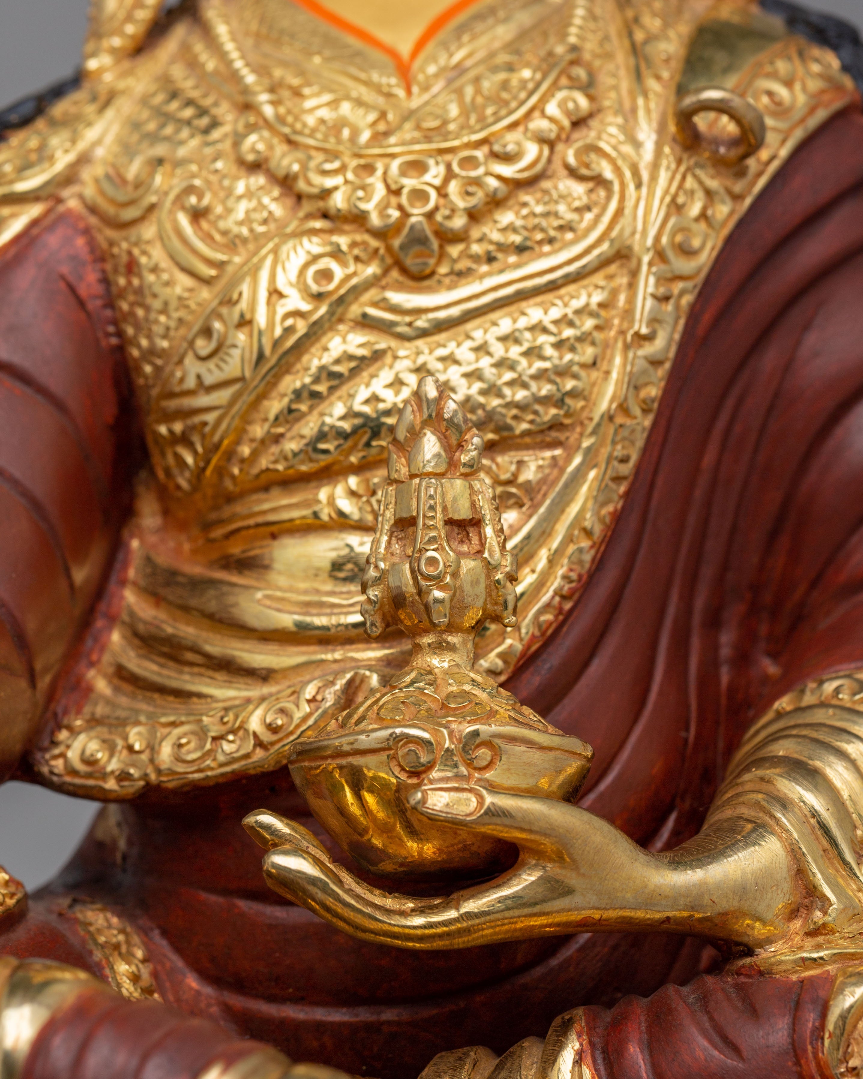 Religious Guru Rinpoche Handcrafted Statue | Tibetan Padmasambhava Figure