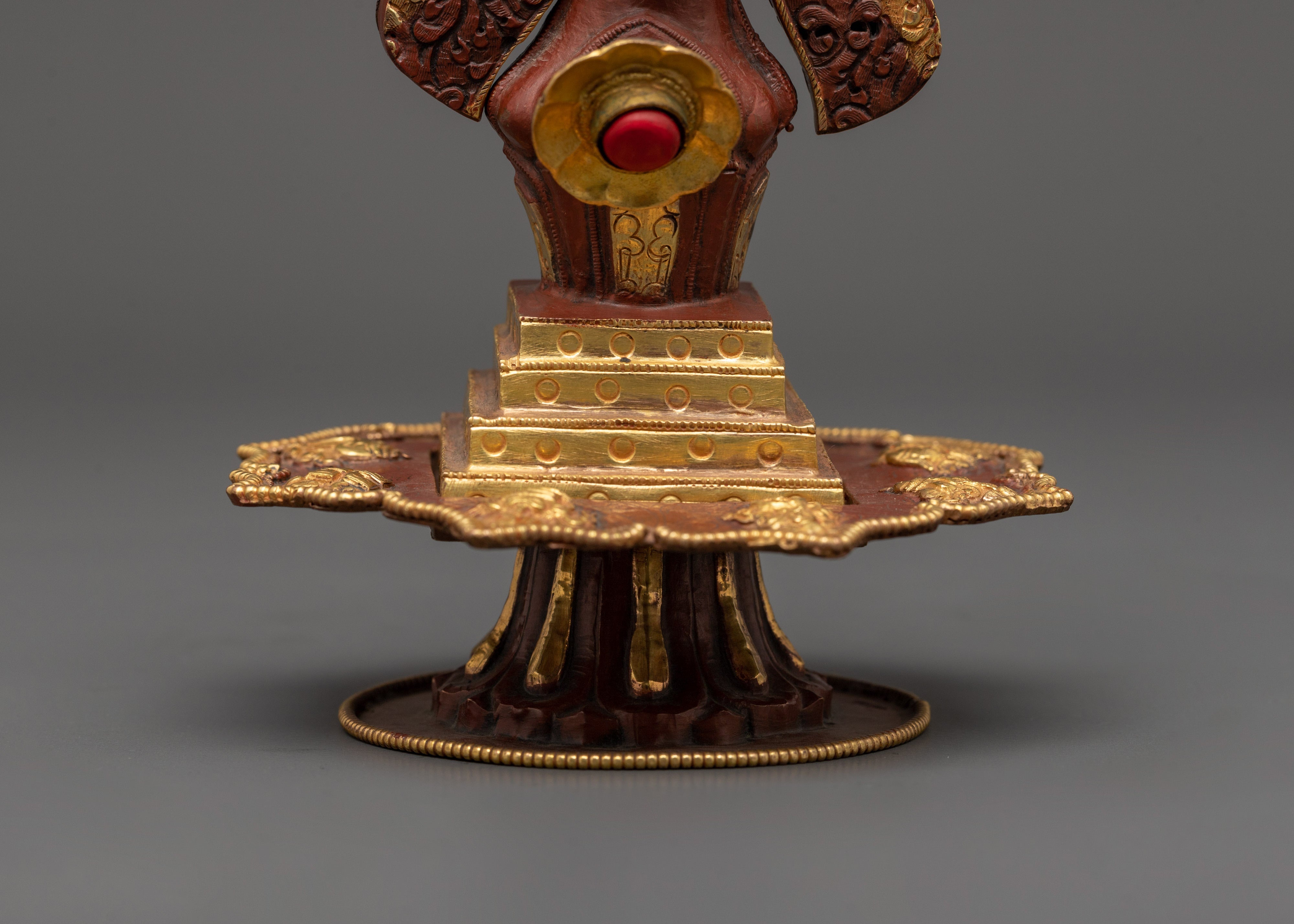 Tibetan Long Life Vessel | Gold-Plated Ritual Kalasha