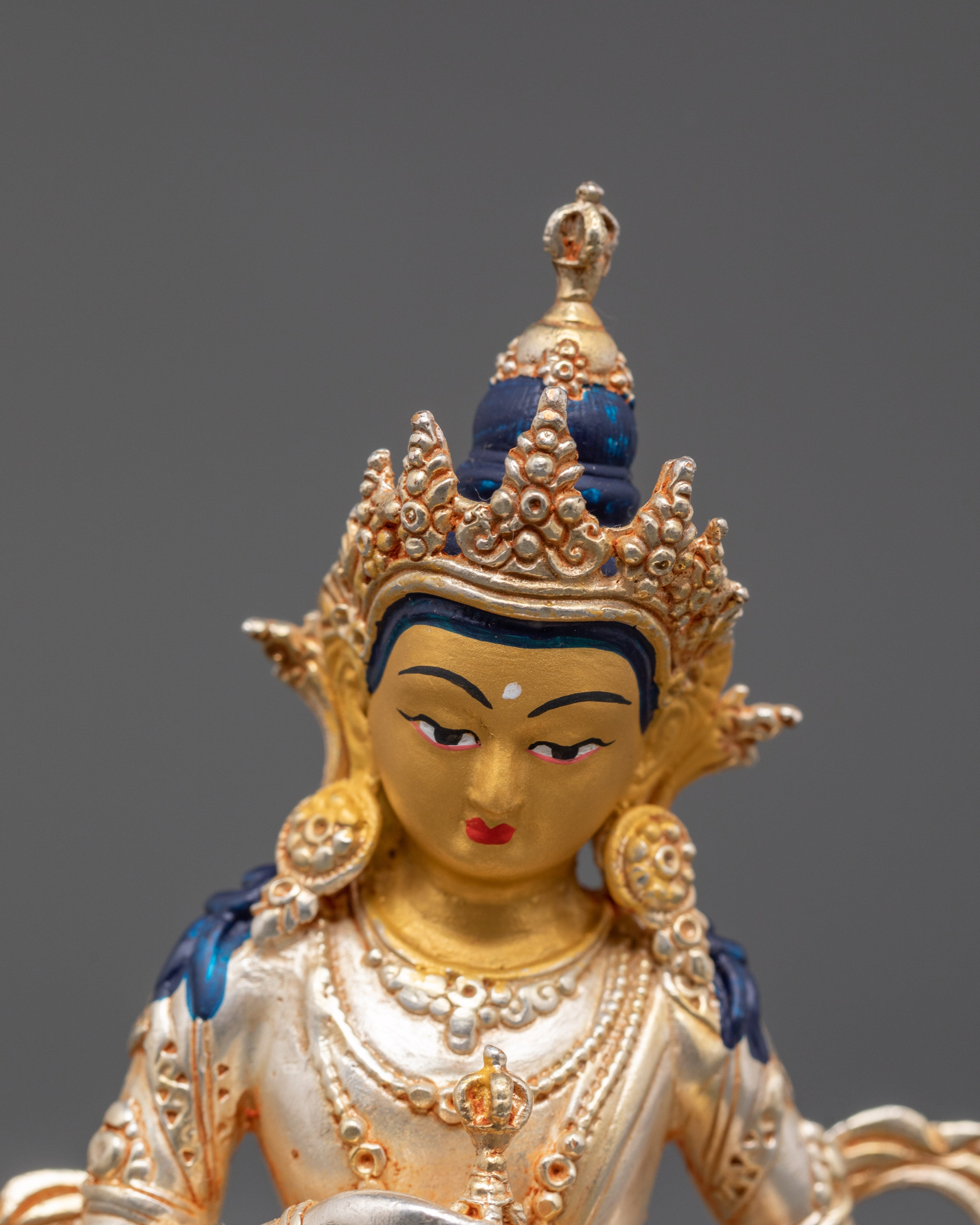 Divine Purification Icon Vajrasattva Statue | Gold and Silver Plated Copper Figure