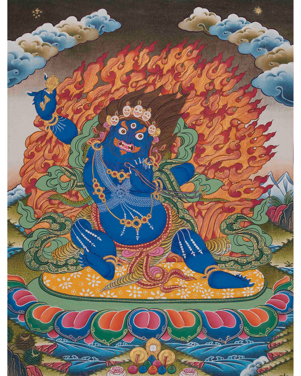 Original Hand-Painted Vajrapani Thangka 