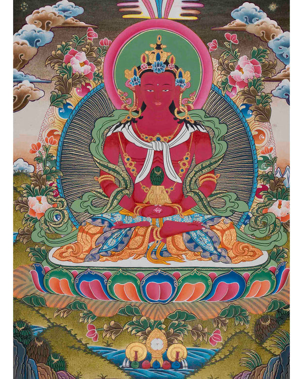 Genuine Hand-Painted Amitayus Buddha