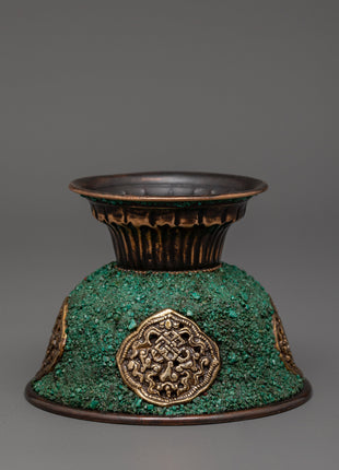 Oxidized Copper Offering Bowls | Tibetan Shrine Decor