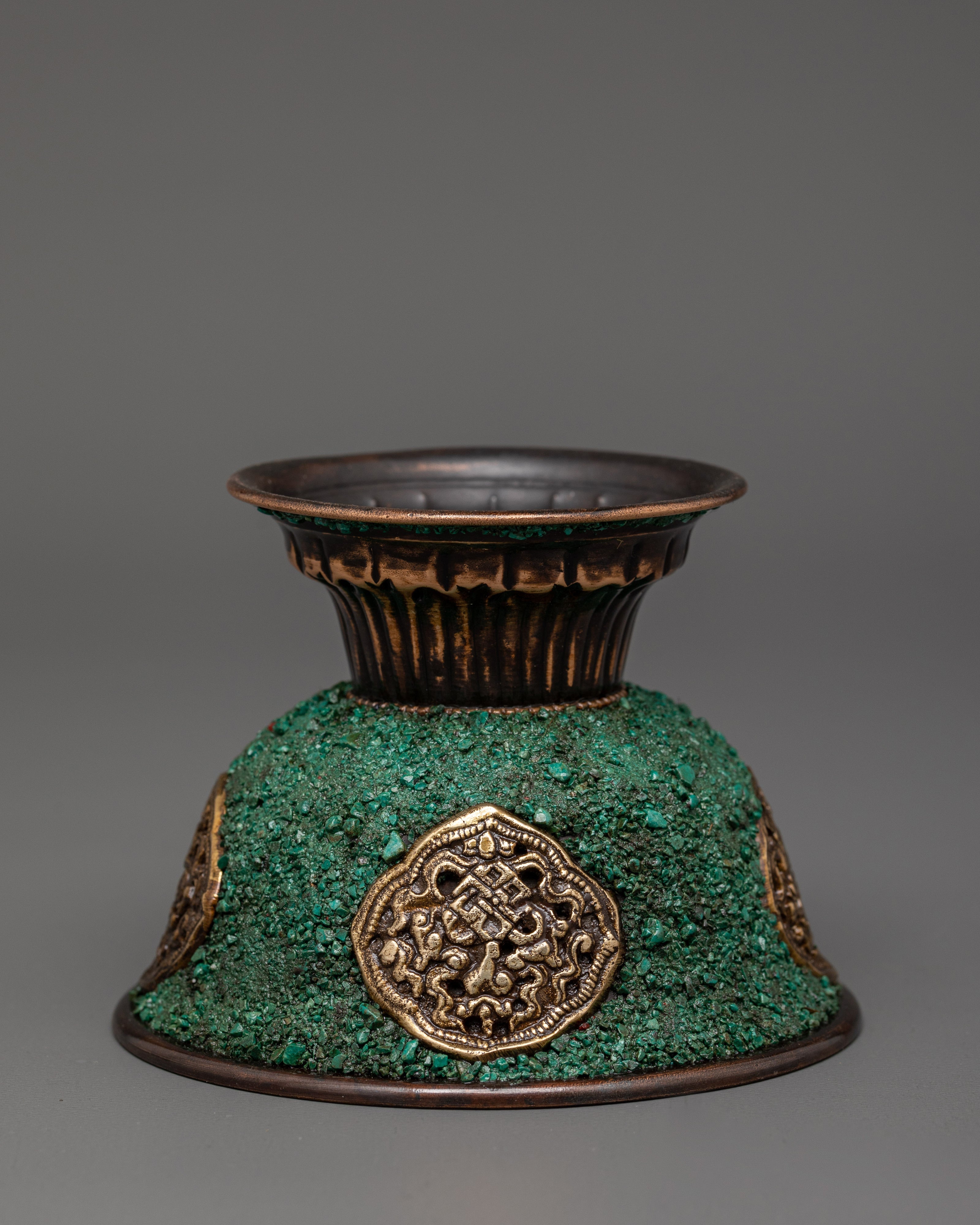 Oxidized Copper Offering Bowls | Tibetan Shrine Decor