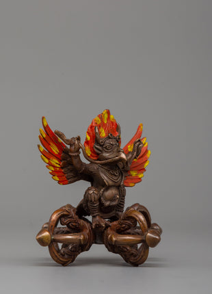 Handcrafted Garuda Oxidized Copper Statue | A Symbol of Power