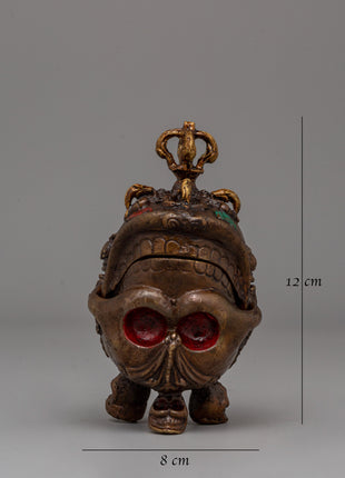 Oxidized Brass Ritual Skull | Spiritual Practices and Decor