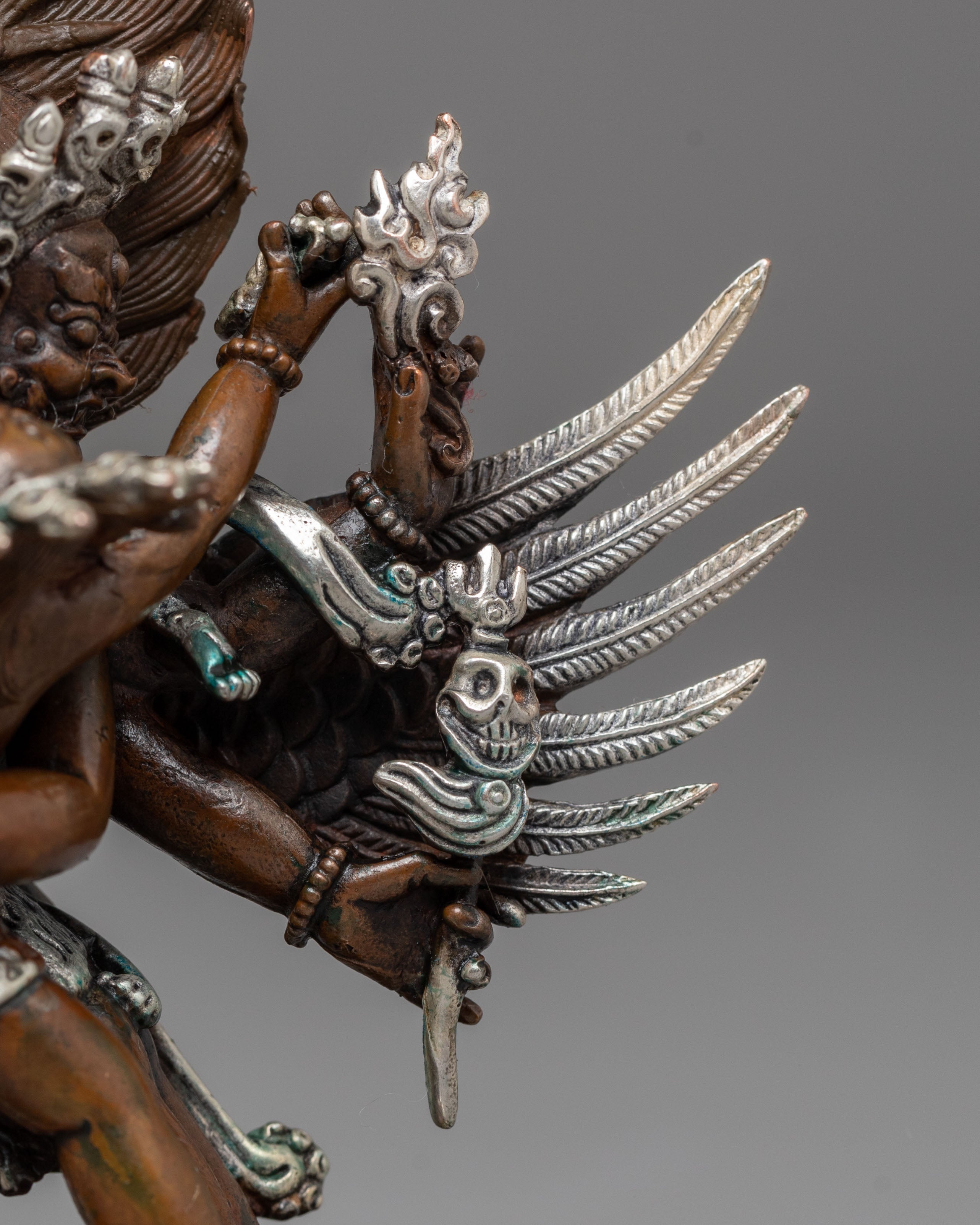 Handmade Vajrakilaya Buddhist Statue | Tibetan Wrathful Deity Sculpture