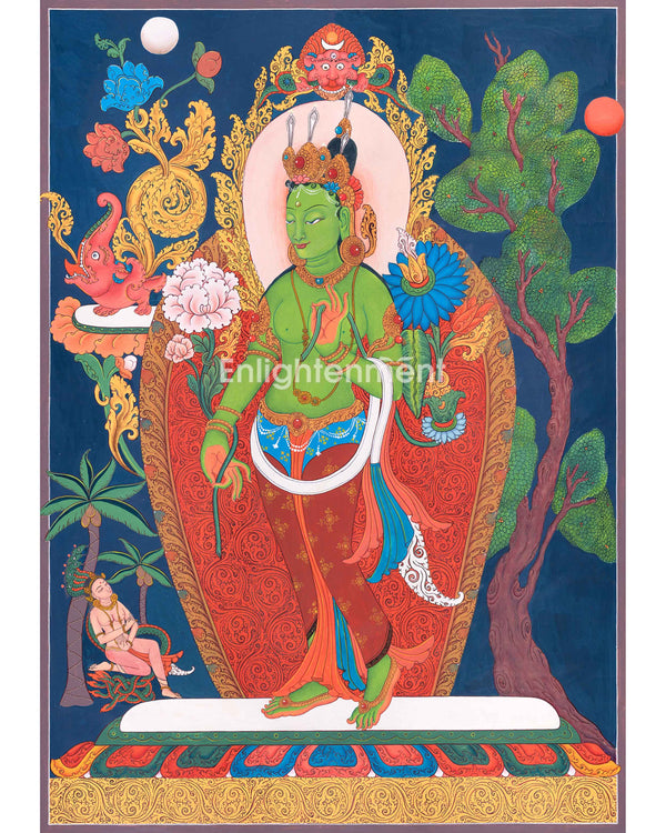 Traditional Arya Tara Thangka Painting