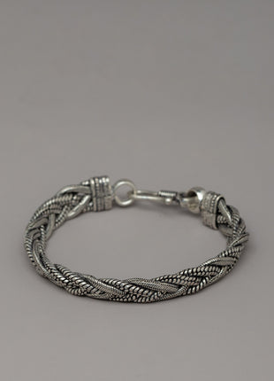 21 cm White Metal Bracelet | Lightweight Ethnic Jewelry