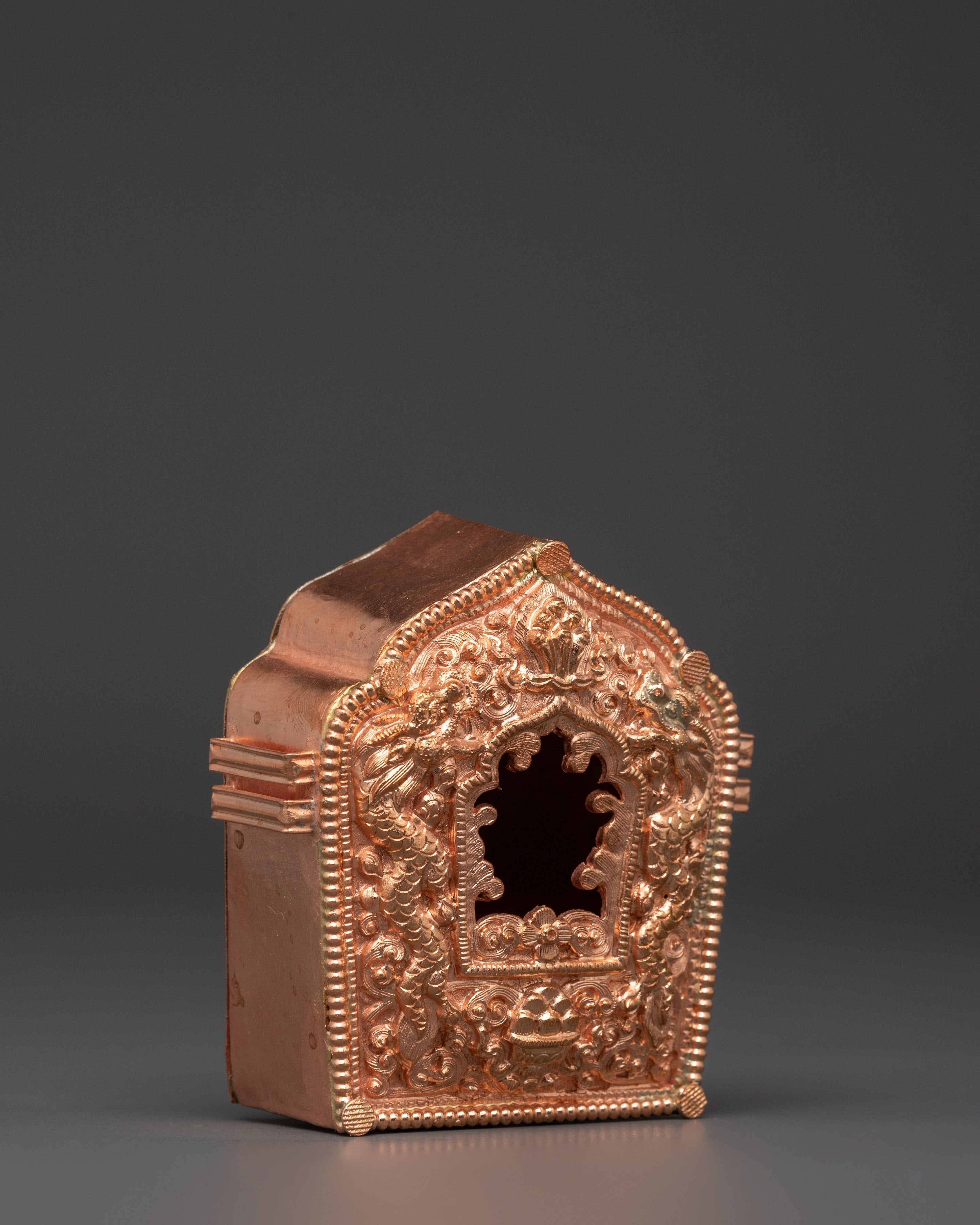 Tibetan Buddhist Copper Ghau Box for Relics and Mantras