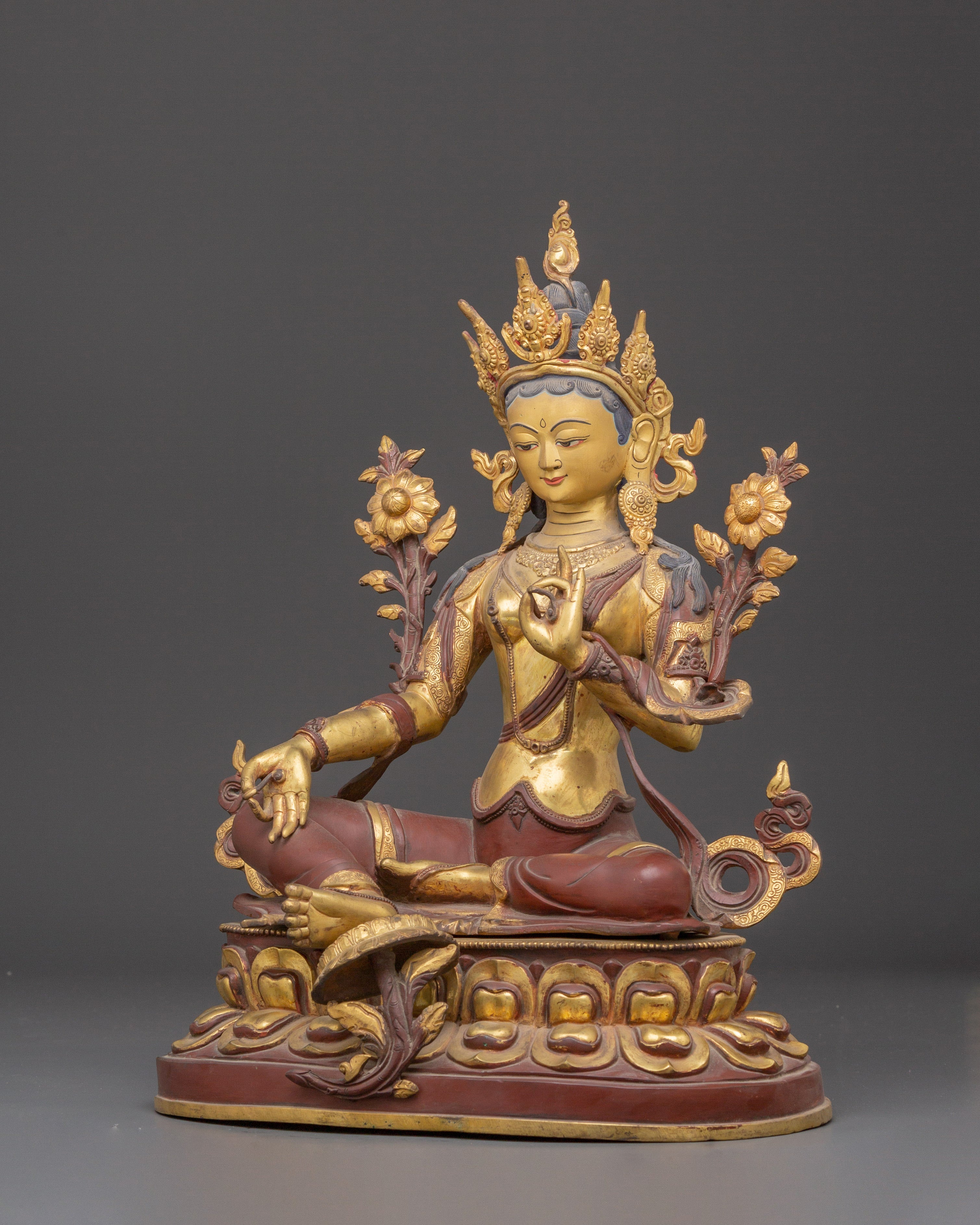 Compassionate Goddess Green Tara Statue | Shyama Tara Sculpture