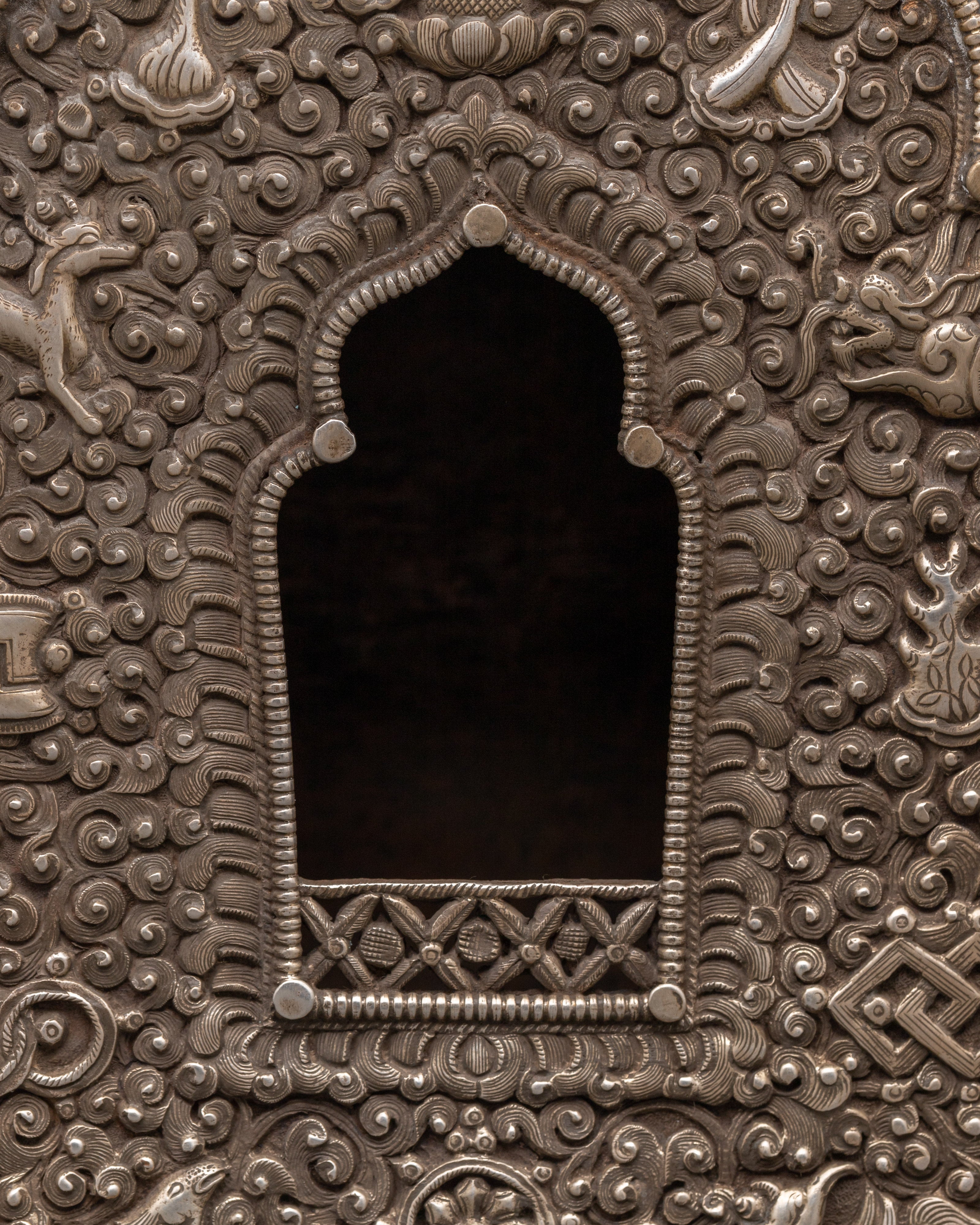 Buddhist Tibetan Treasure Box | Handcrafted Tibetan Silver Box