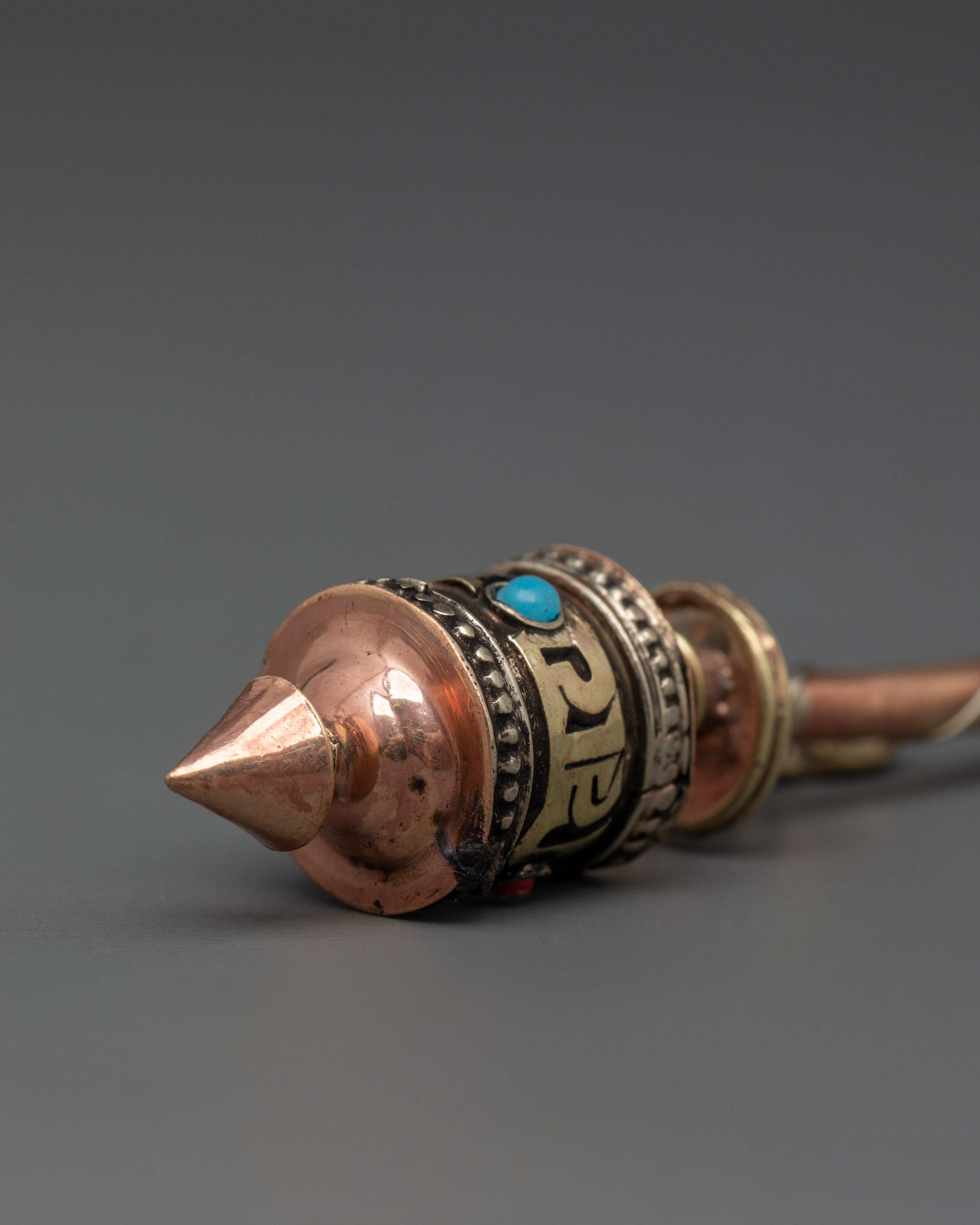 Handmade Tibetan Brass Prayer Wheel | Spiritual Tool for Mindfulness