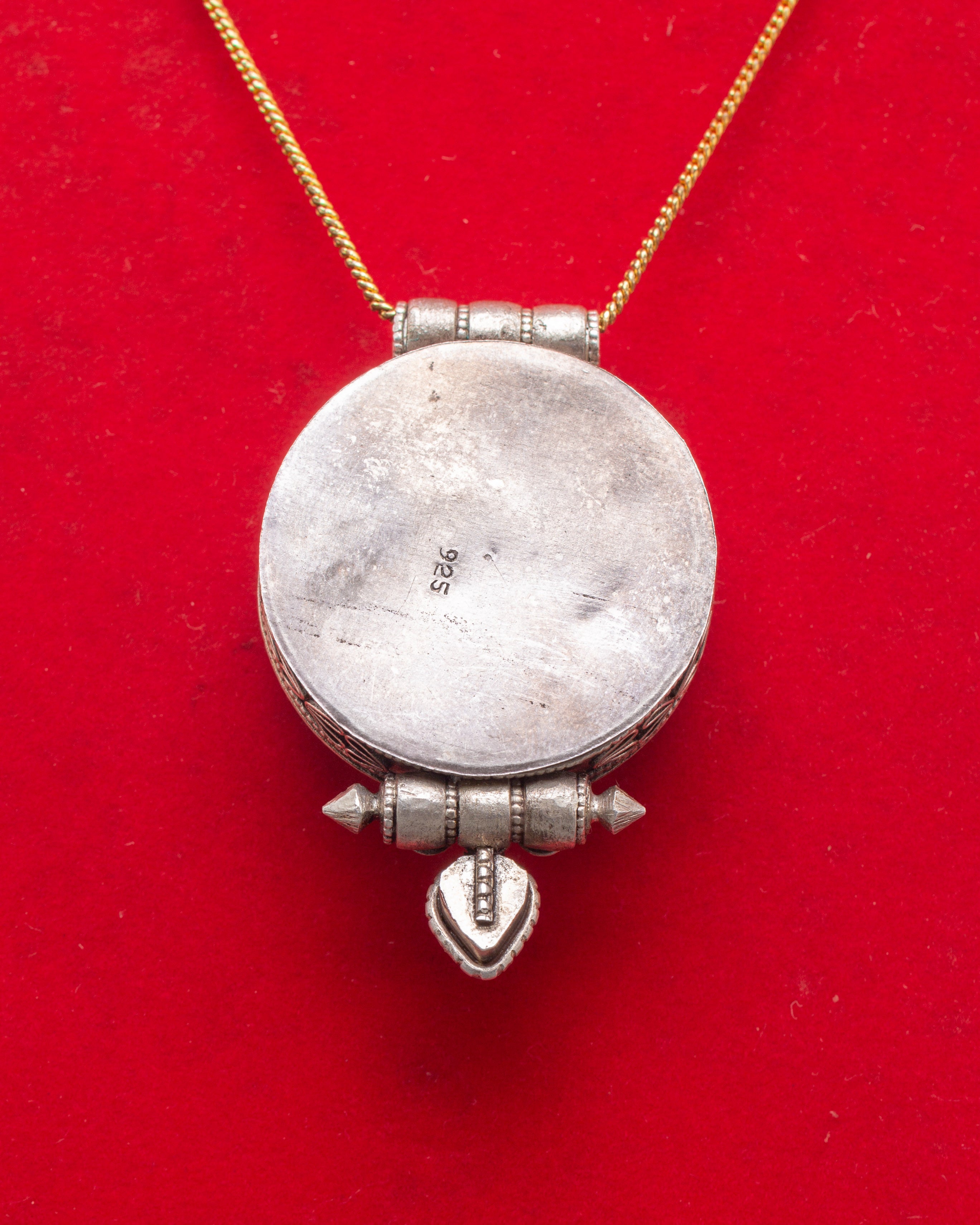 Conch Shell Silver Ghau Pendant | A Symbol of Peace and Protection