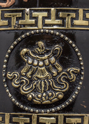 Engraved Copper Tibetan Prayer Wheel | Spiritual Ritual Decor