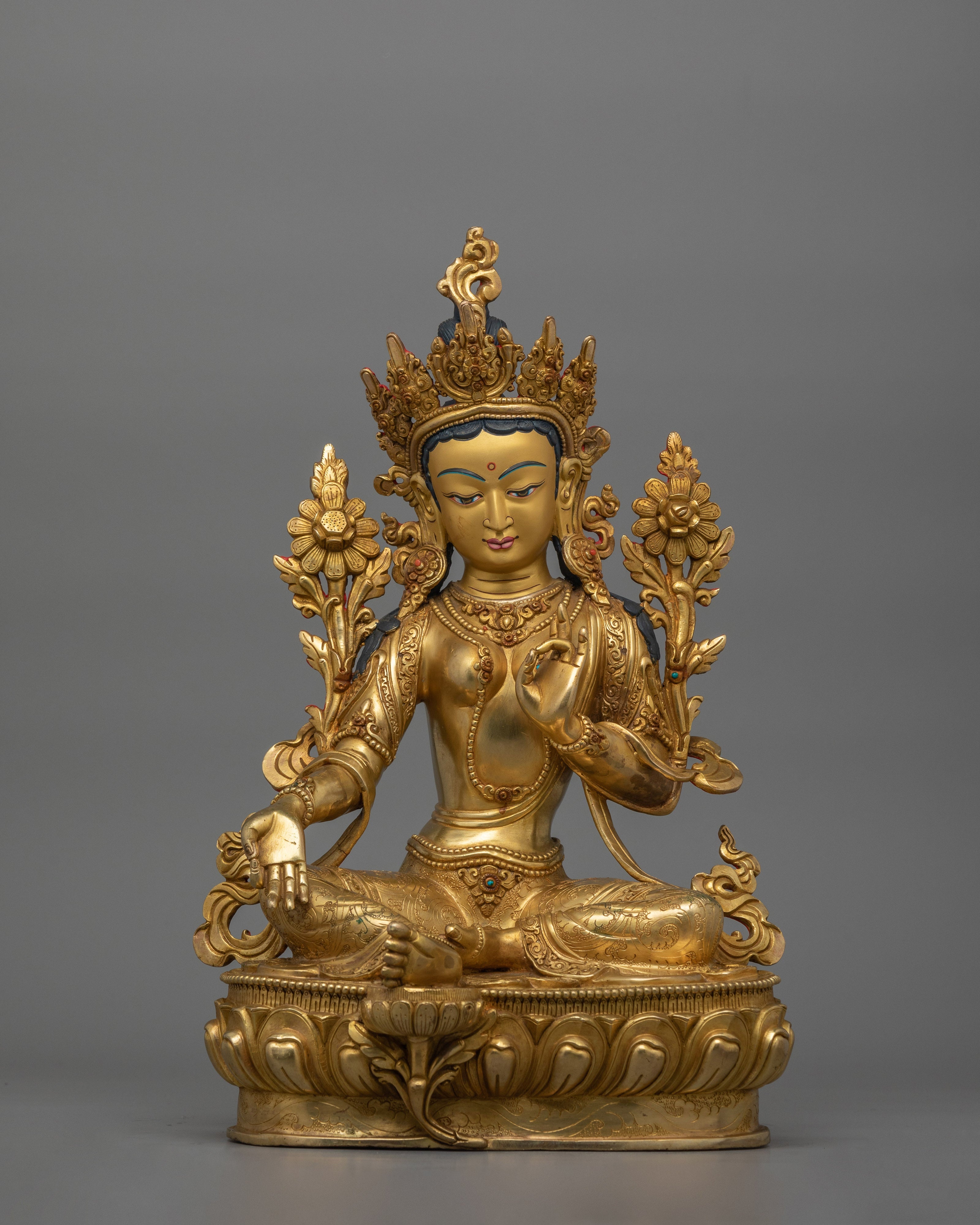 Green Tara Protector Deity Statue