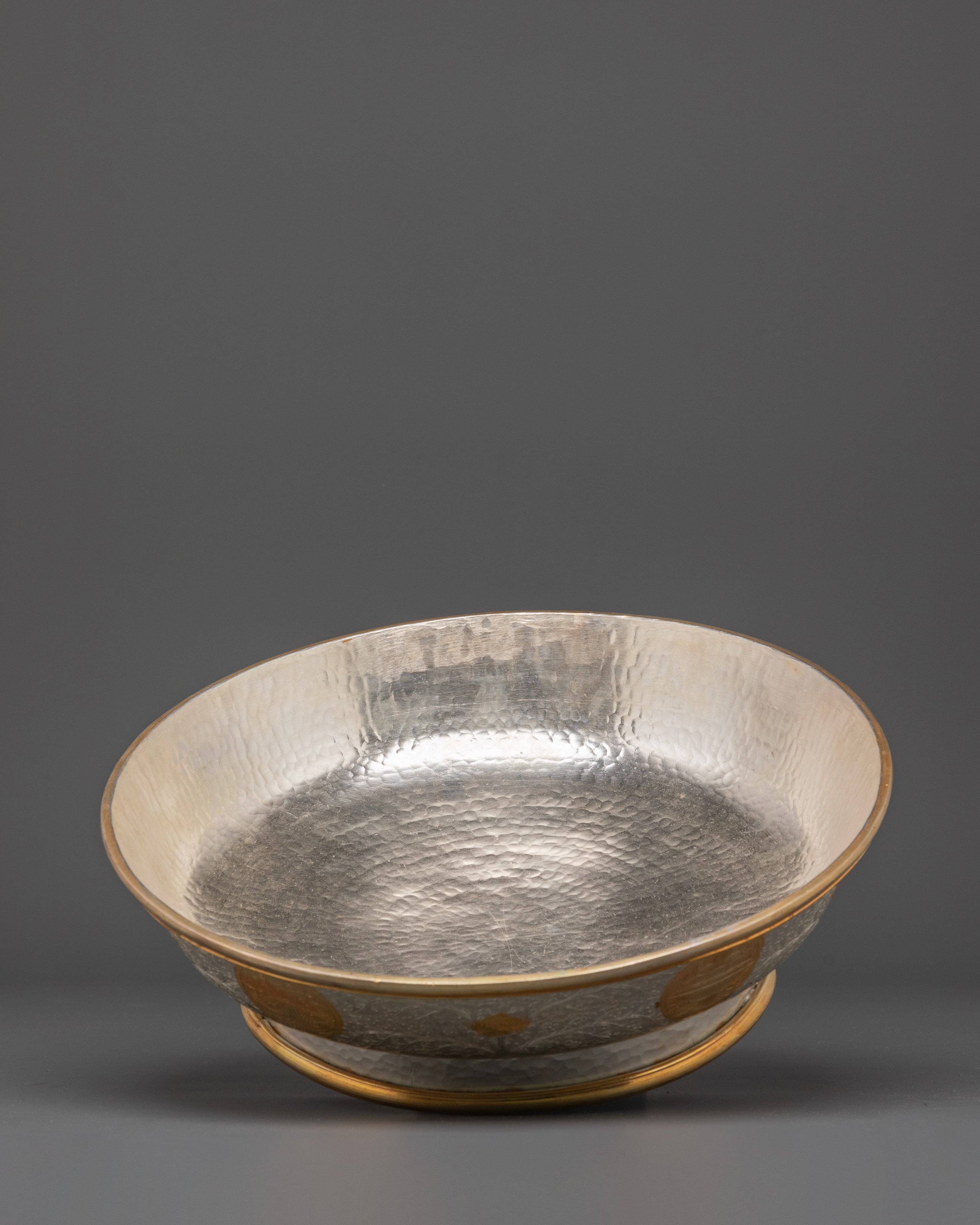Handcrafted Silver-plated Food Tray | Detailed Carvings