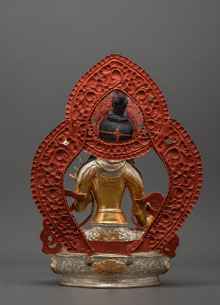 Dukar Deity of Protection and Wisdom Sculpture | Sitatapatra Holding a White Parasol