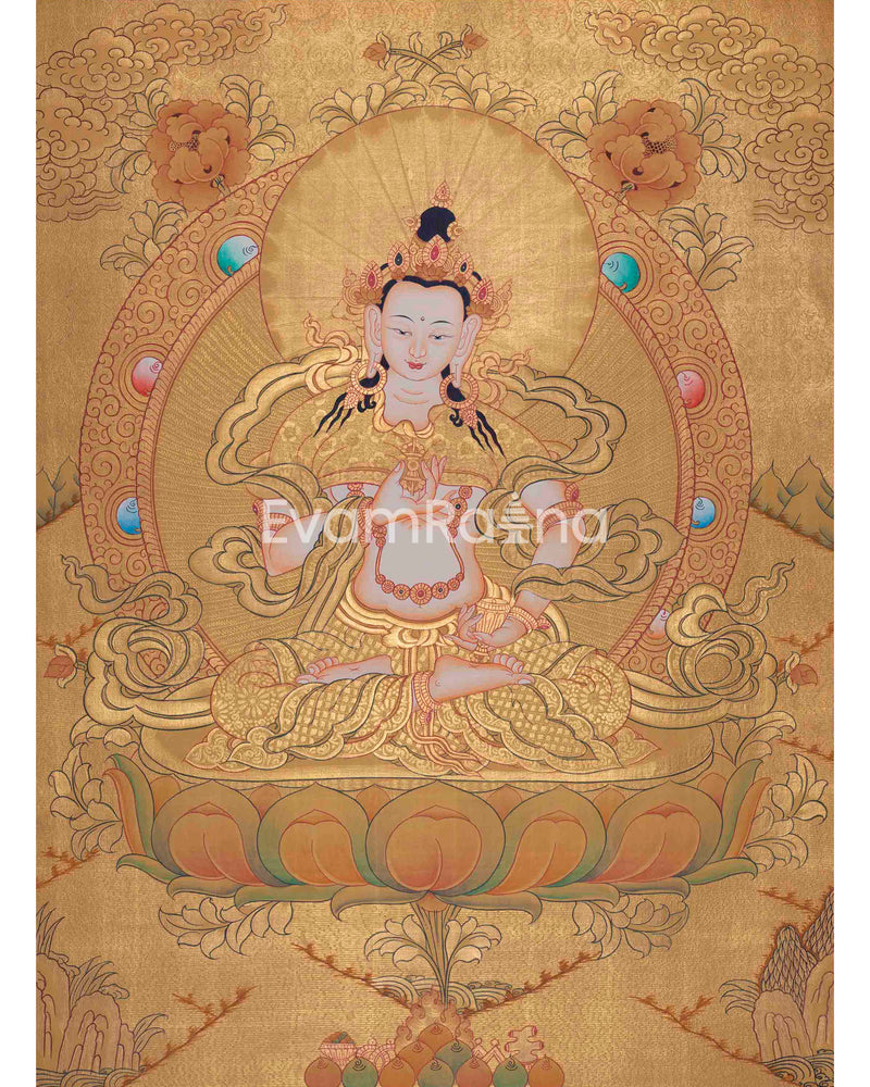 24K Gold Vajrasattva Thangka 