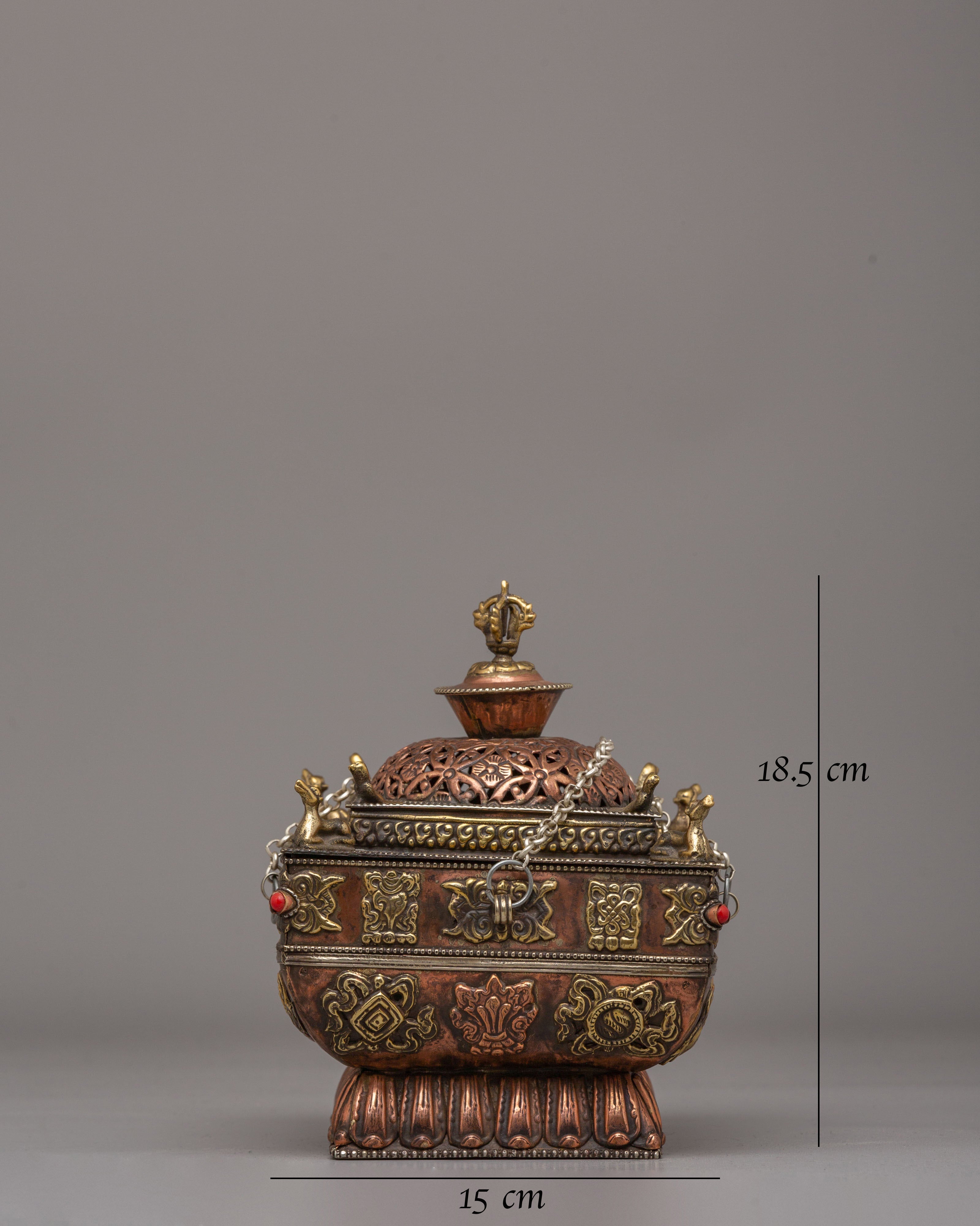 Buddhist Incense Burner For Ritual Offerings | Sacred Tibetan Altar