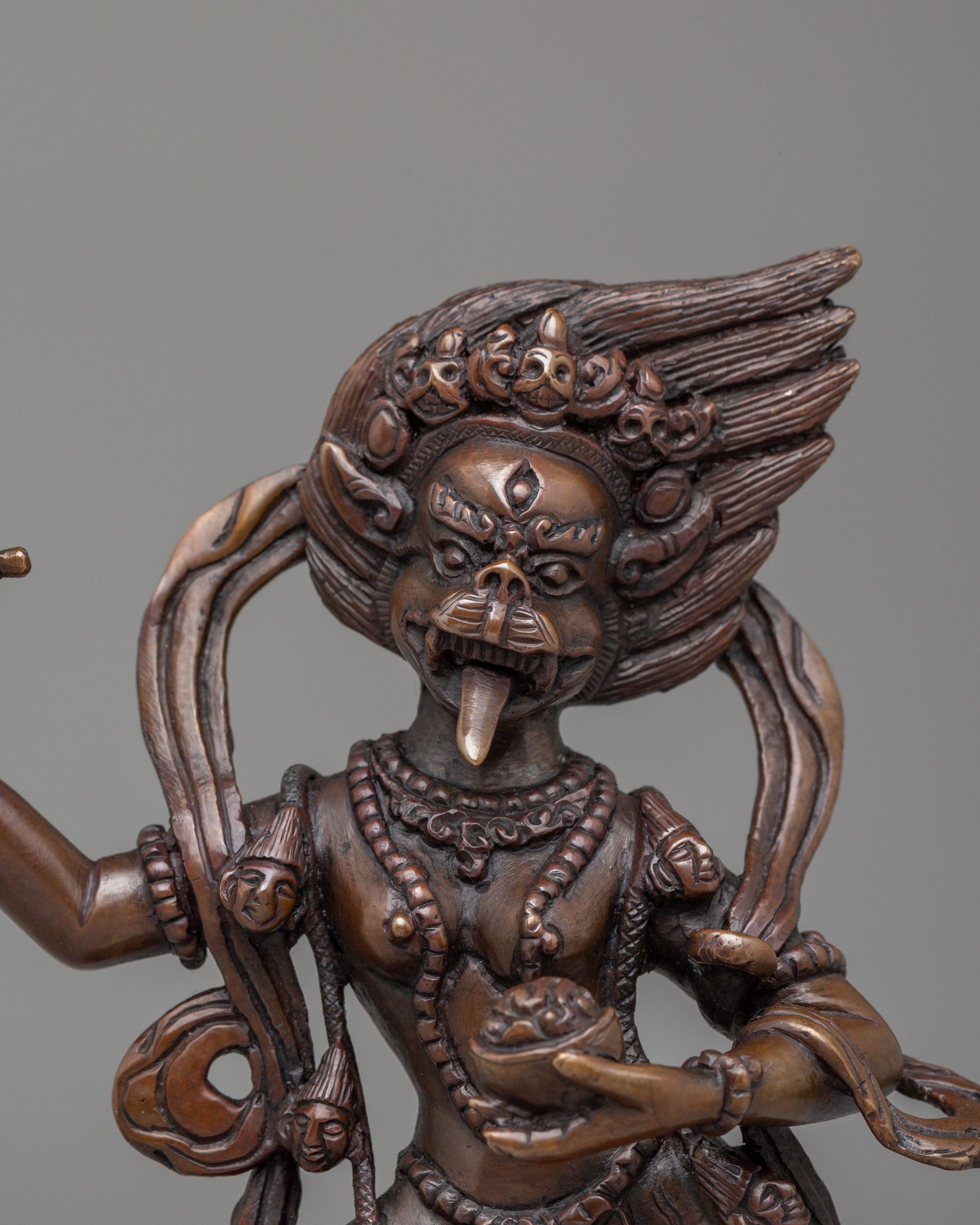 Buddhist Simhamukha Handcrafted Statue | Tibetan Lion-Faced Dakini Statue