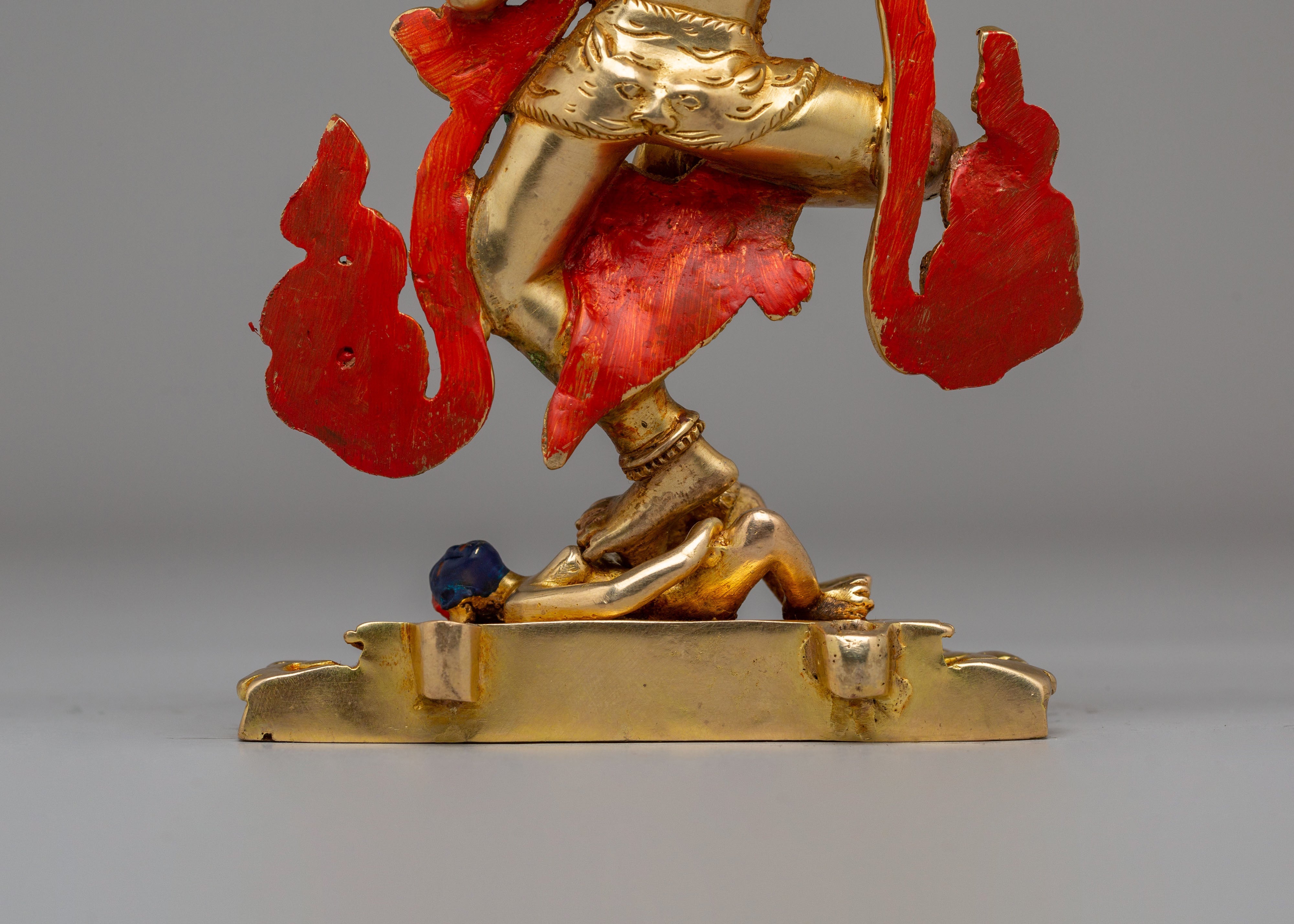 Protector Deity Dorje Phagmo Statue | Handcrafted Copper Body with Gold Plating