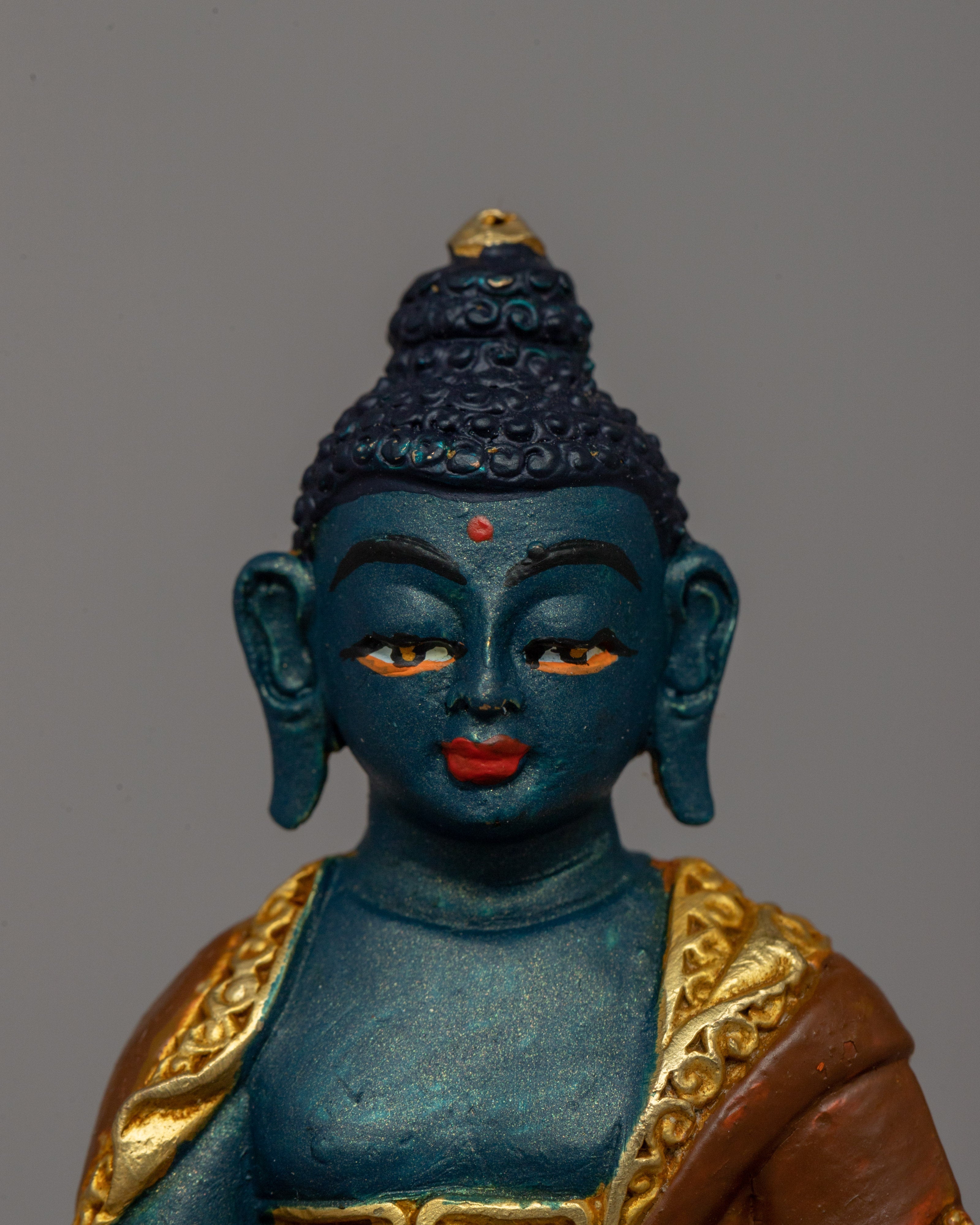 Tibetan Buddhist Bhaishajya Guru Statue | Healing & Prosperity Altar Decor