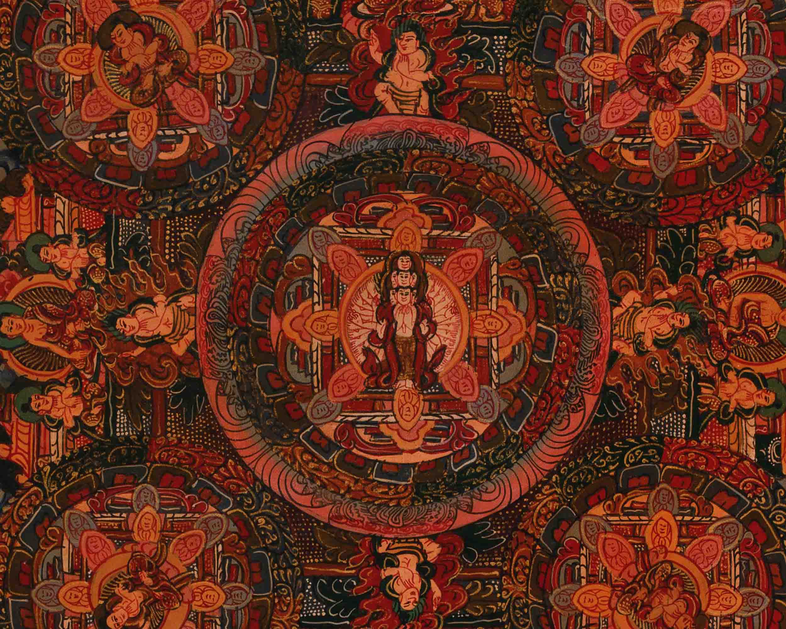Oil-Varnished Lokeshvara Mandala | Perfect For Home and Office Decoration