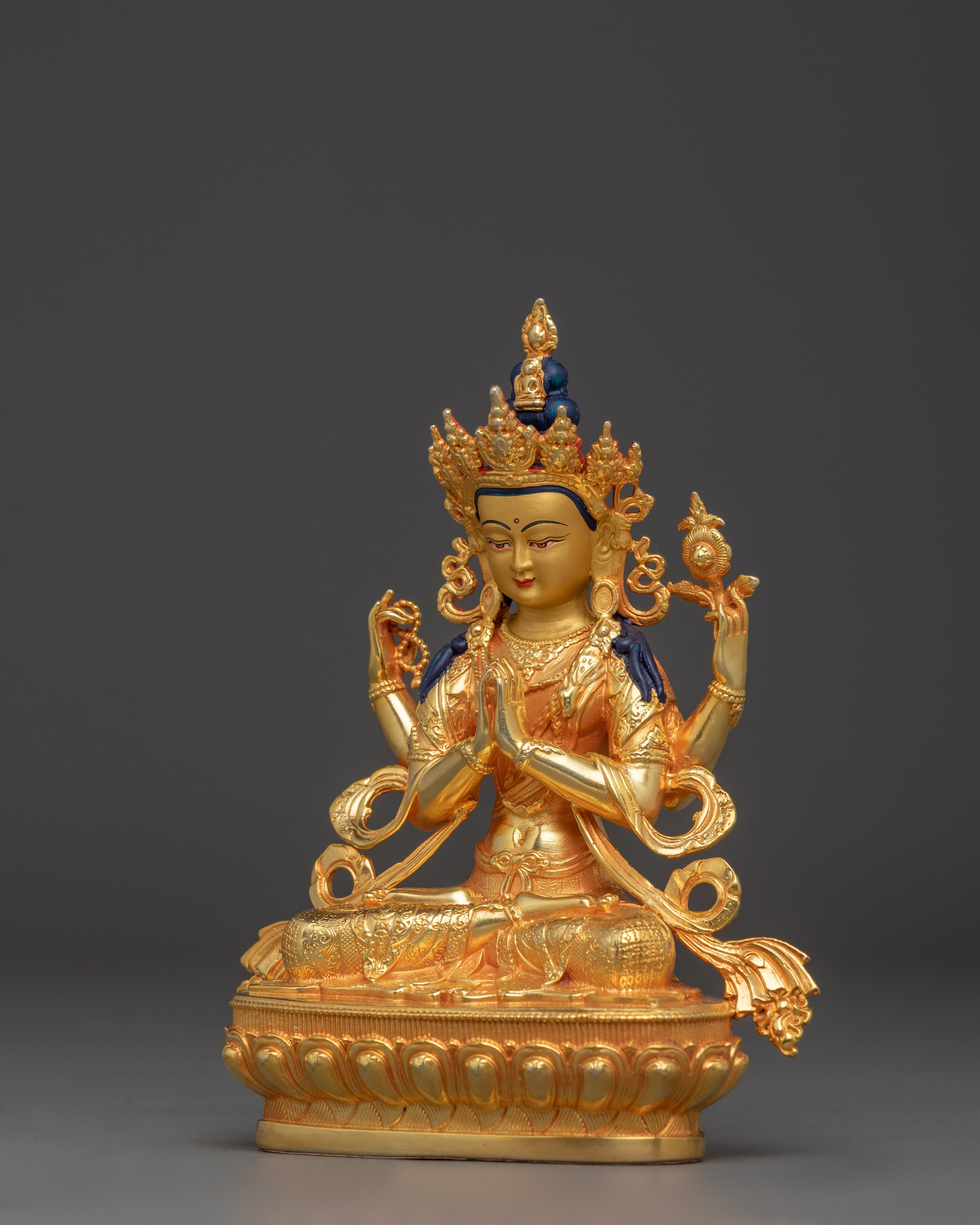 Handcrafted Statue of Chenrezig | Tibetan Bodhisattva of Compassion