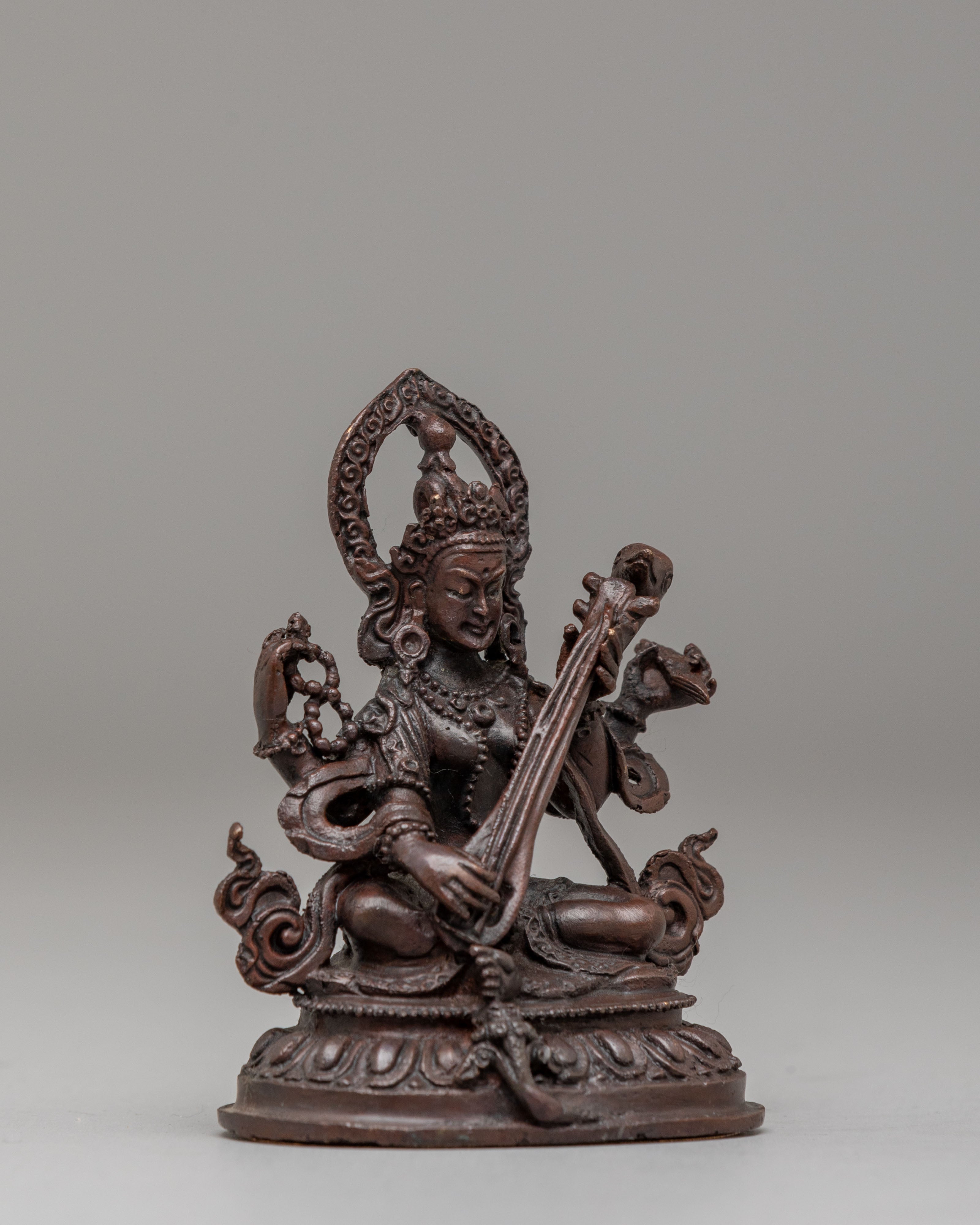 Saraswati Spiritual Figure Statue | Goddess of Wisdom Knowledge & Creativity