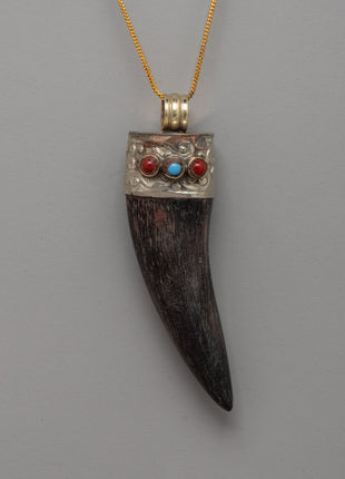 Ethical Goat Horn Pendant Necklace