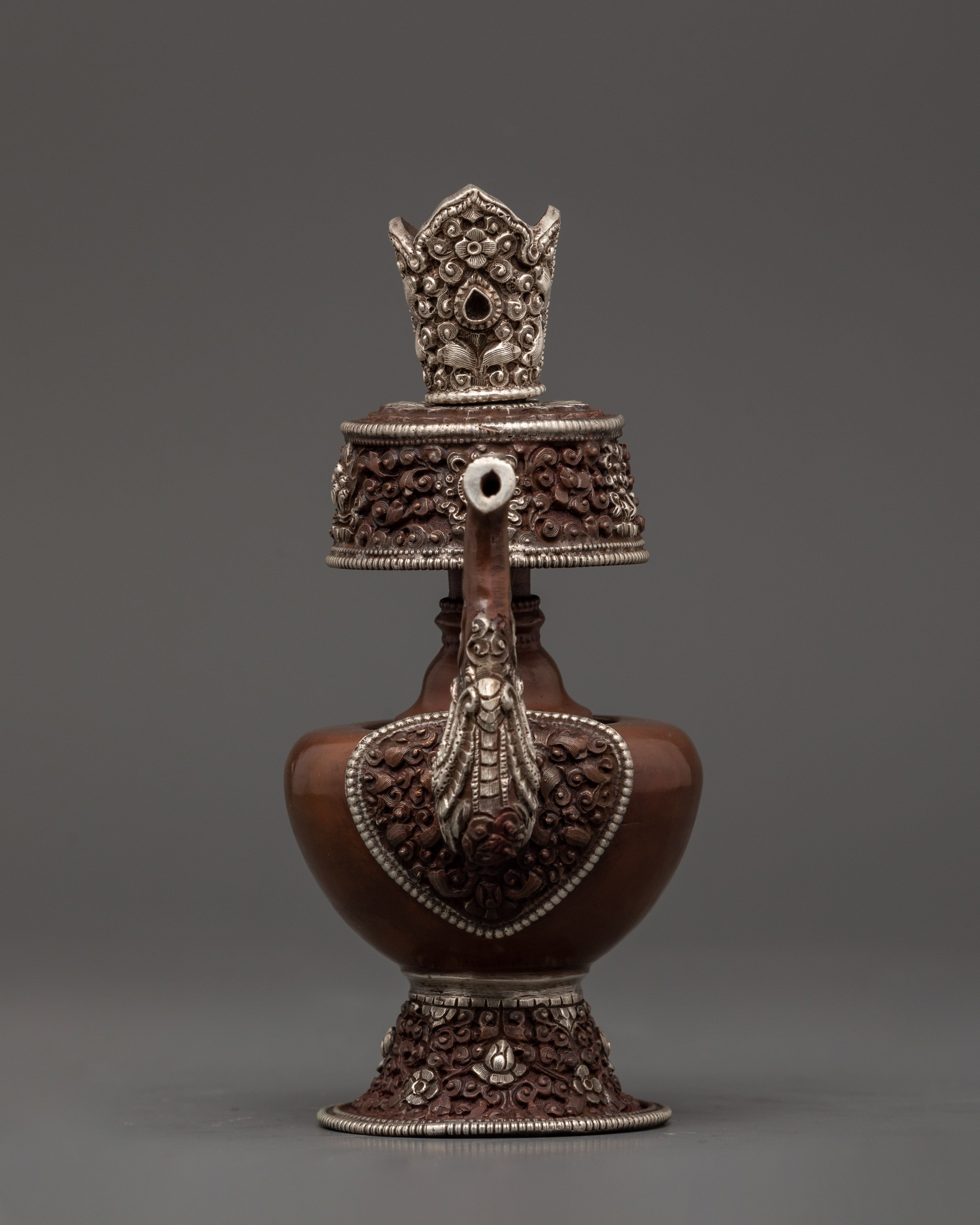 Silver-Plated Bhumba Ritual Set | Spiritual Meditation Decor