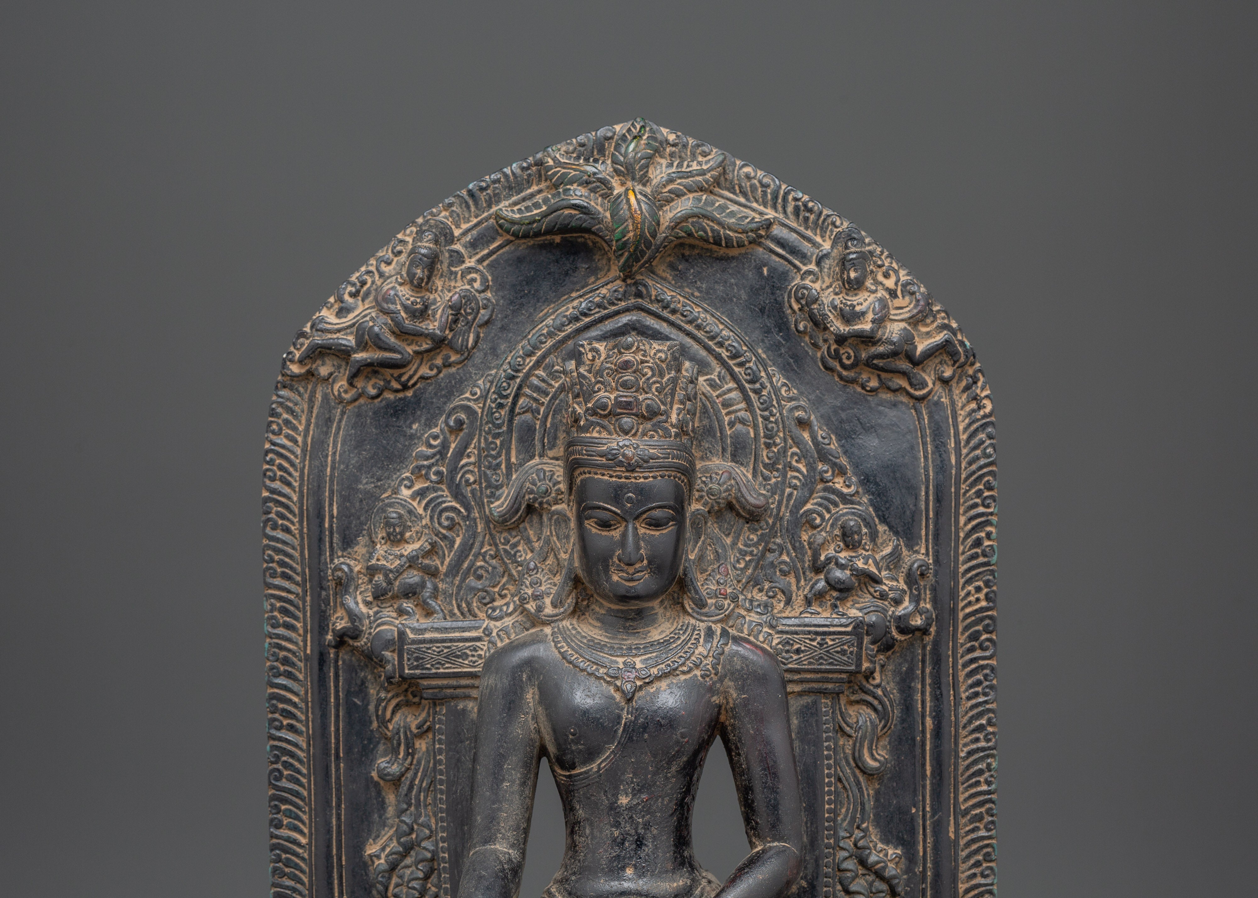 Shakyamuni Buddha on Throne Statue | Spiritual Home Decor