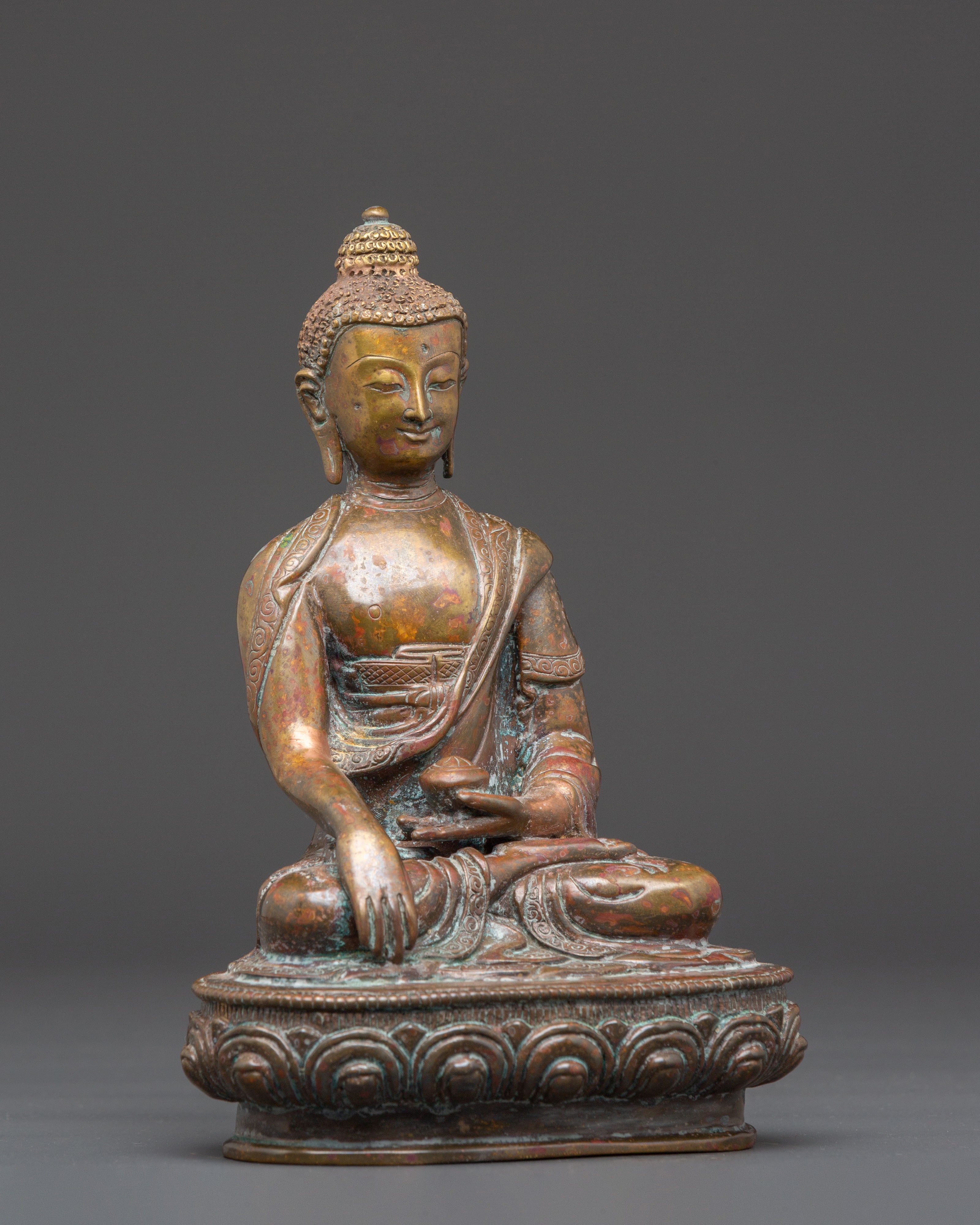 Sacred Statue of Buddha Shakyamuni | Copper Buddhist Sculpture