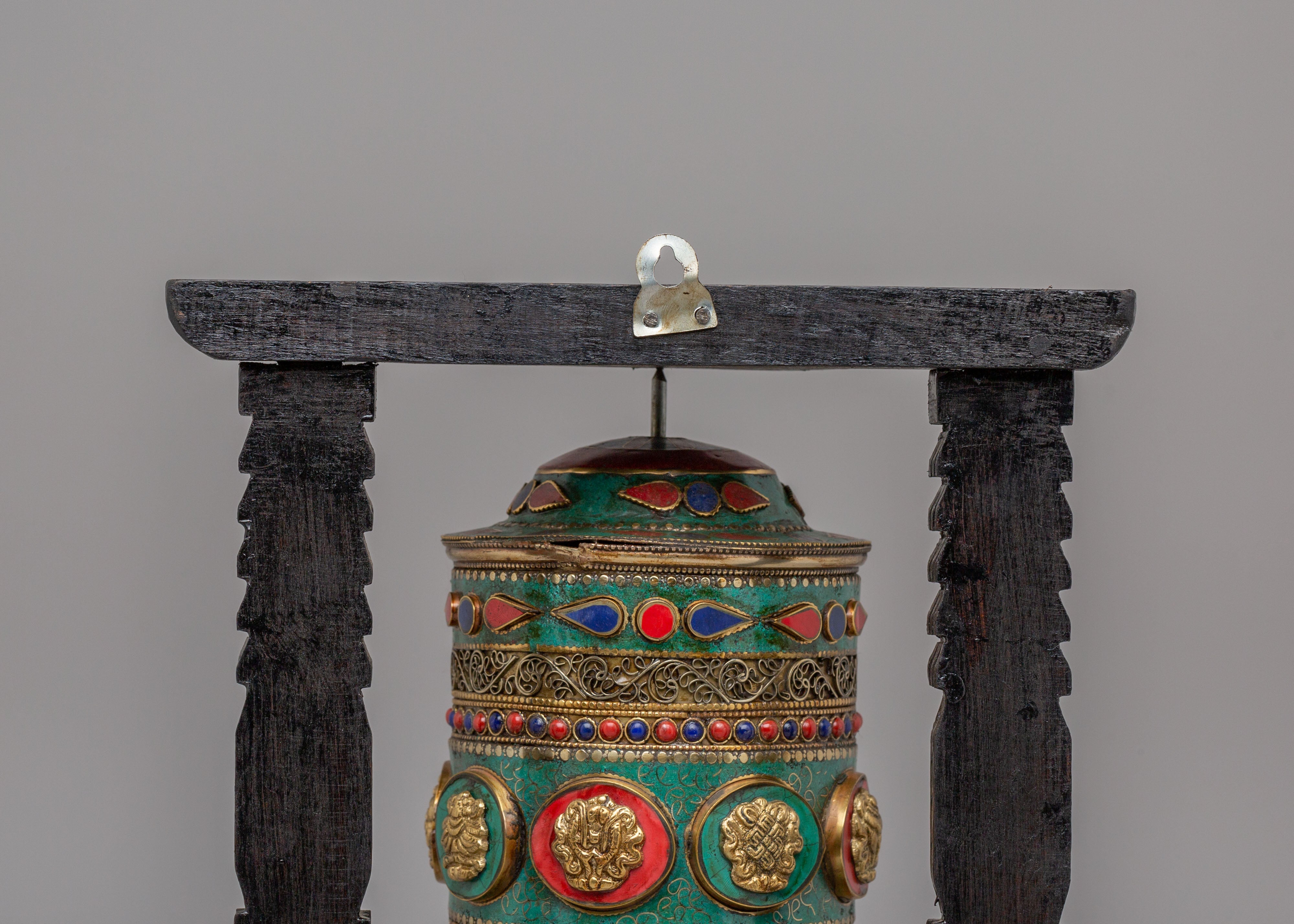 Handmade Tibetan Meditation Prayer Wheel | Spiritual Altar Decor