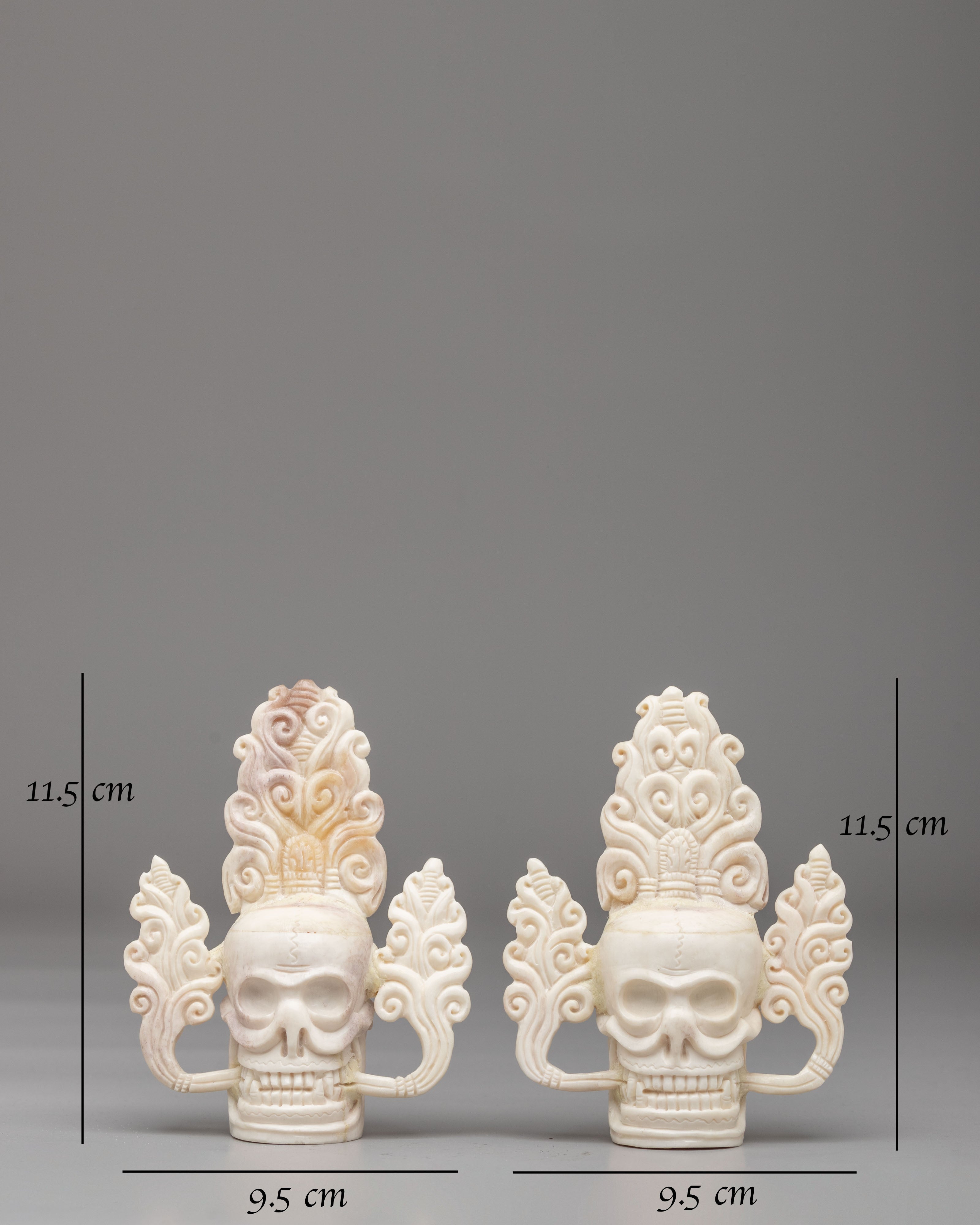 Himalayan Skull Head Set | Traditional Ritual Artifact