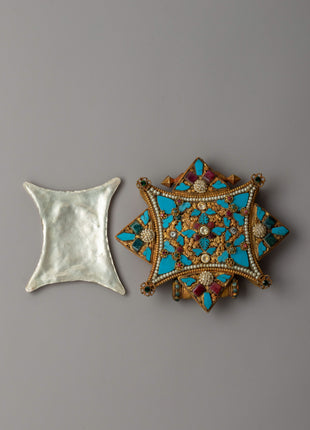 Gold-Plated Tibetan Ghau Locket | Sacred Buddhist Prayer Amulet