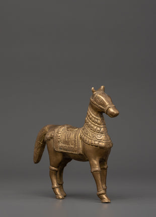 Brass Horse Sculpture for Home Decor | Handcrafted Symbol of Power, Speed & Victory