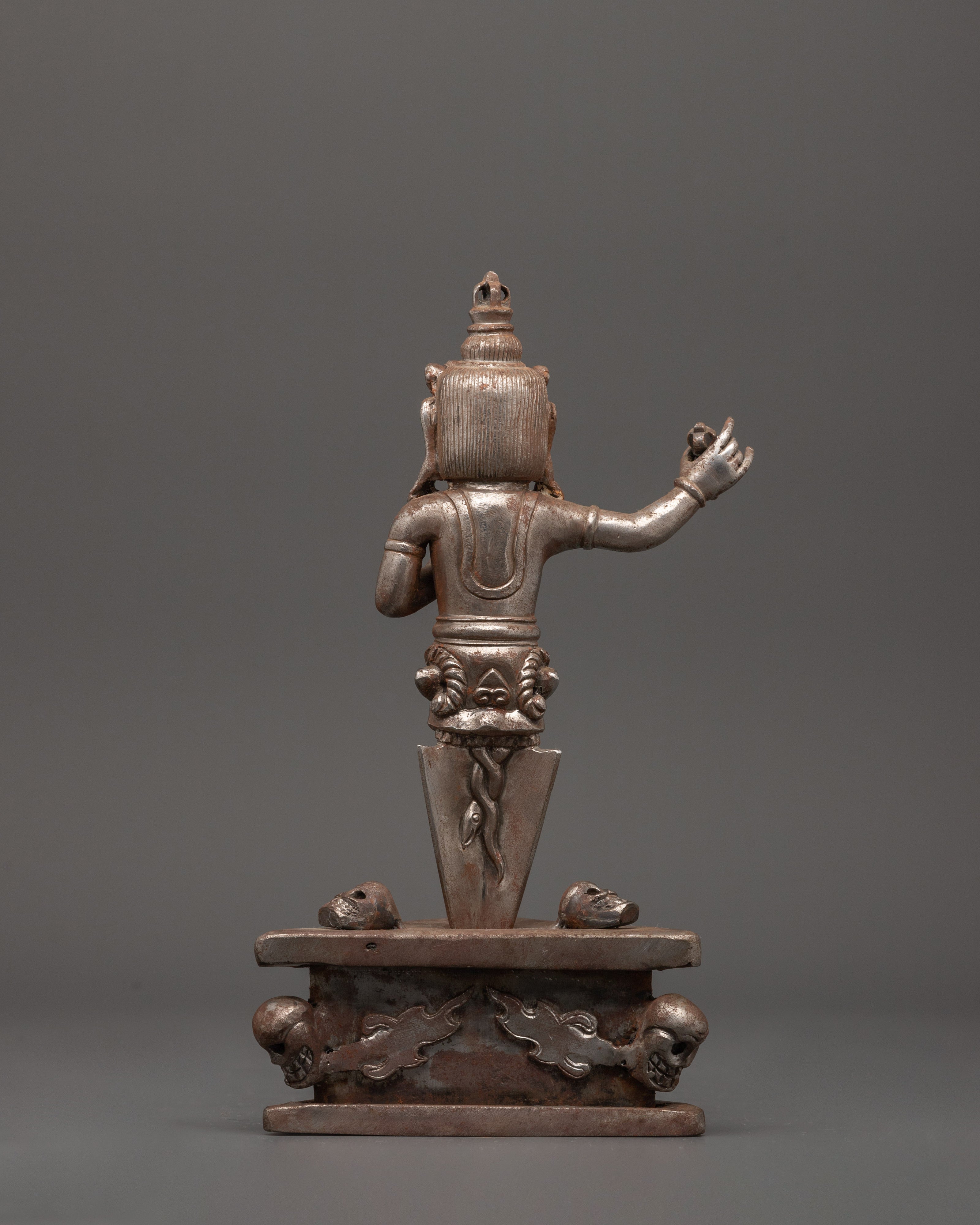 Phurba with a Wrathful Deity Holding Vajra | 25.5cm Ritual Tool