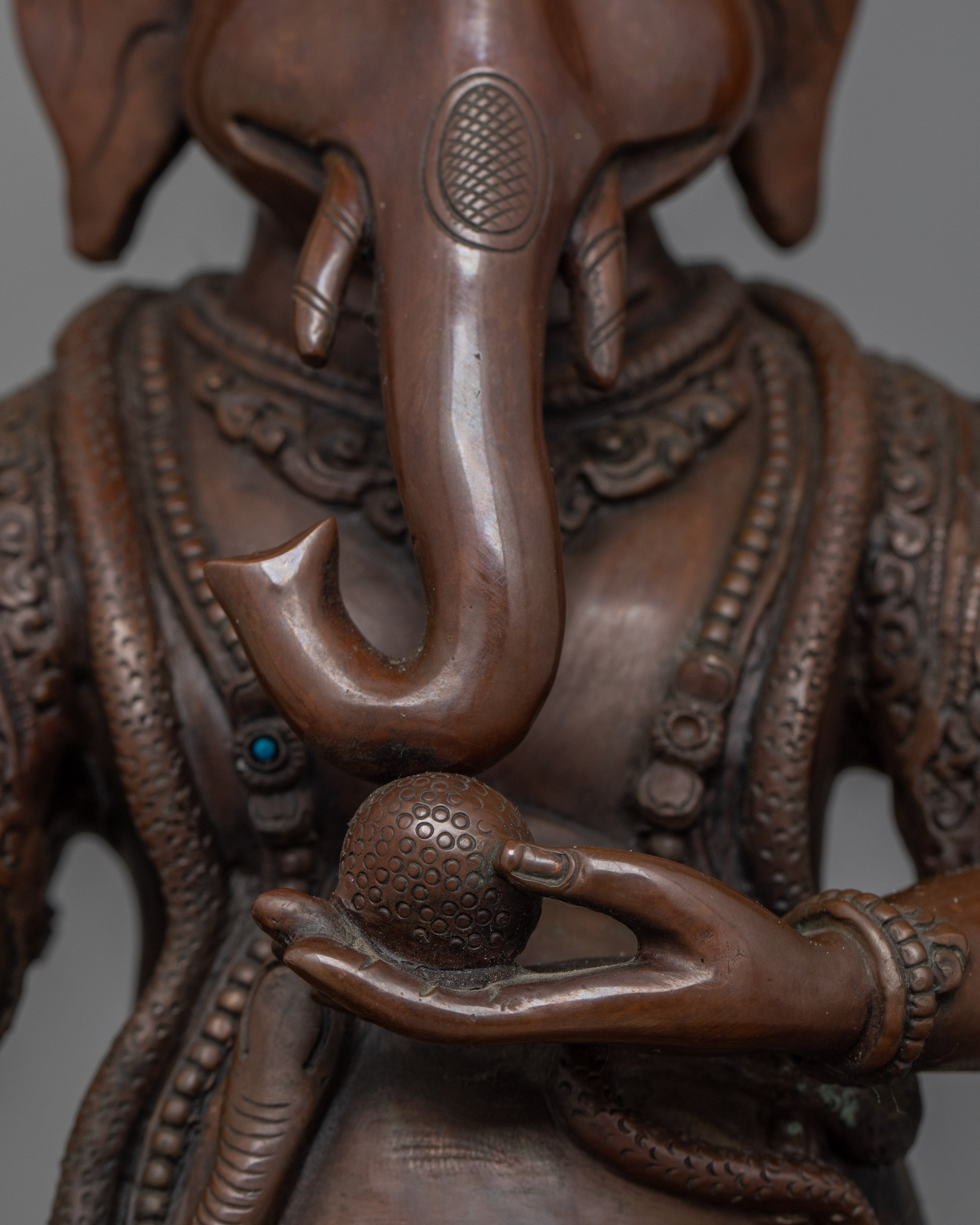 Lord Ganesh Remover of Obstacles Sculpture | Hindu Elephant God for Temple Altar Decor