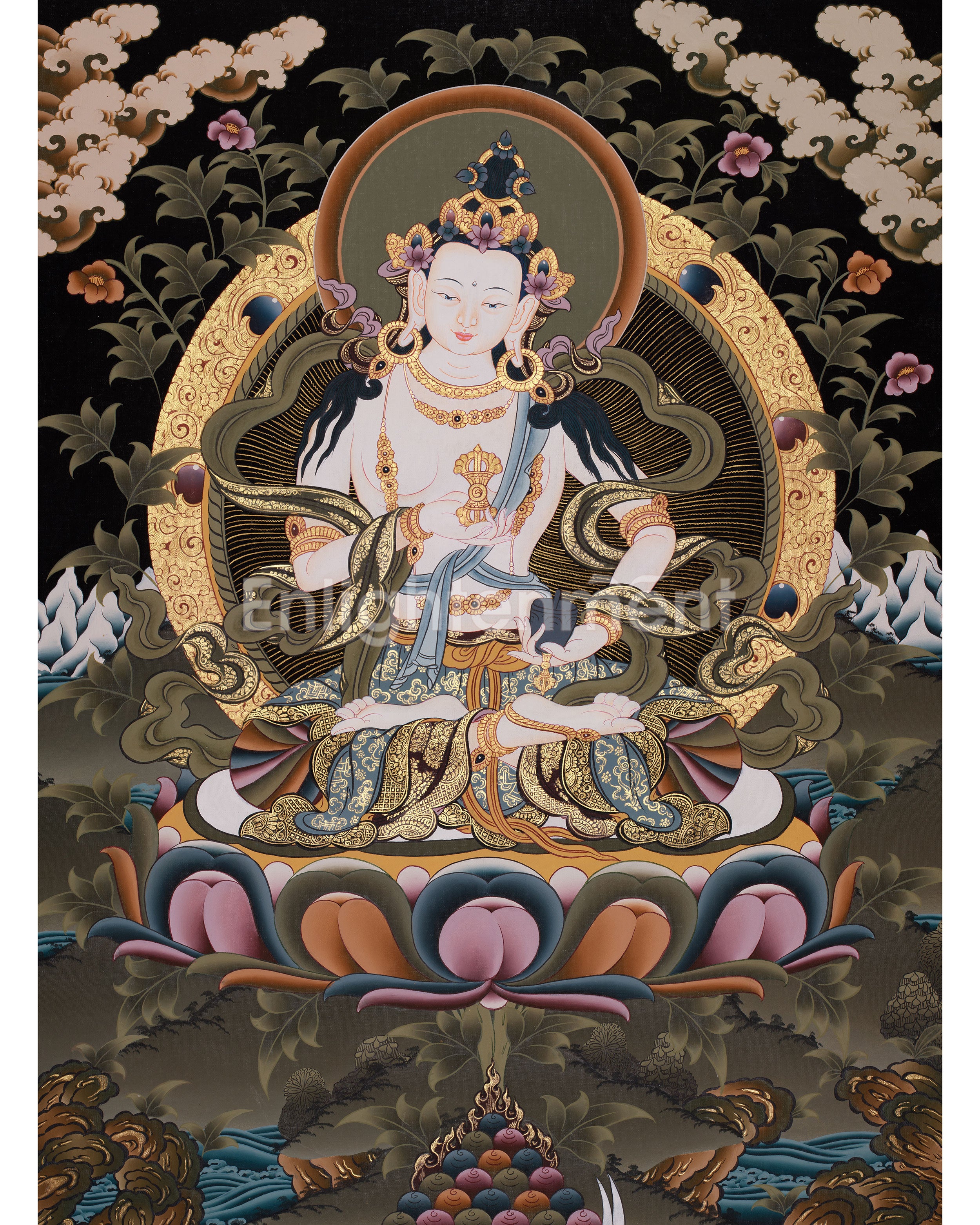 Vajrasattva Thangka Painting | Tibetan Buddhist Artwork