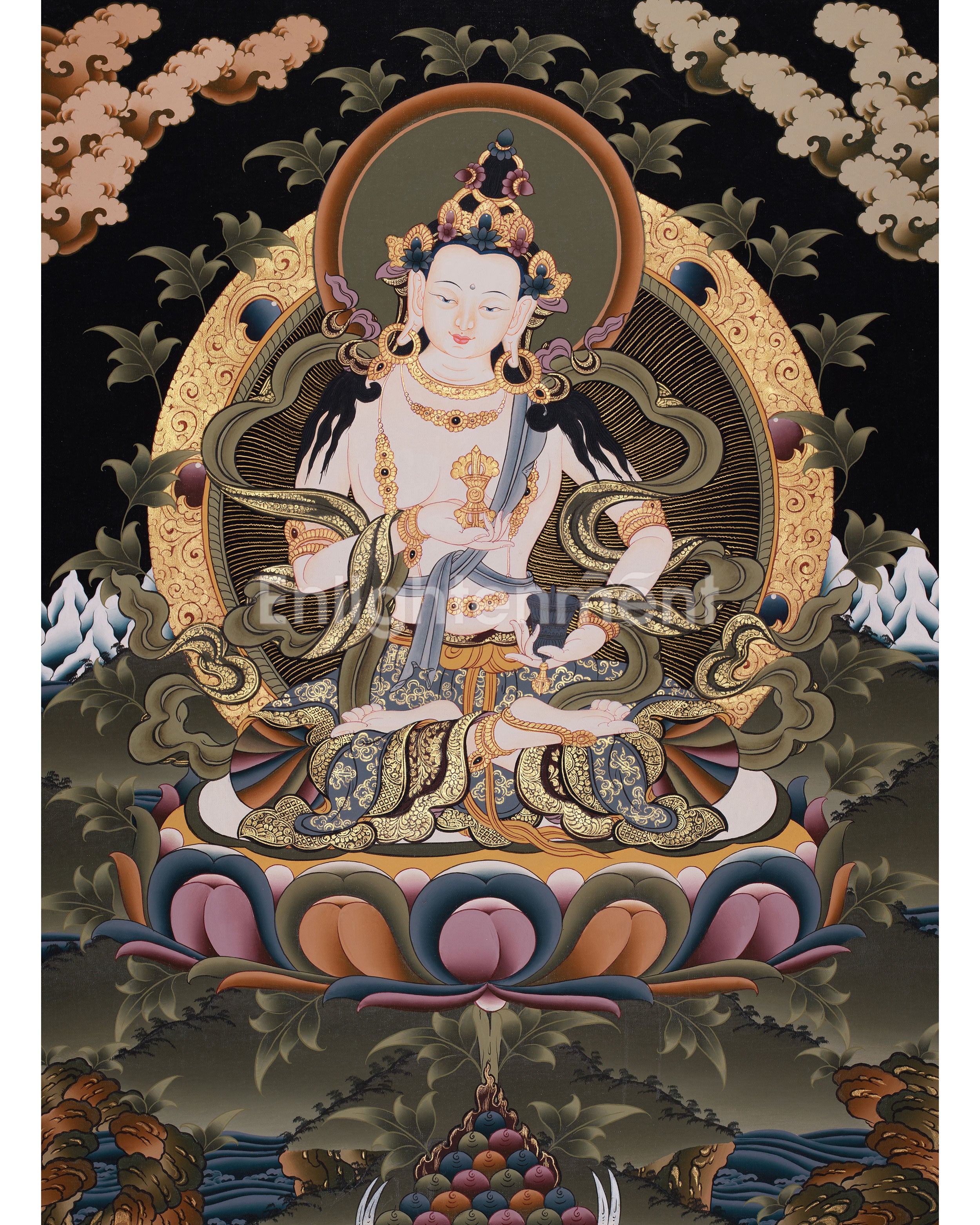 Vajrasattva Thangka Painting | Tibetan Buddhist Artwork