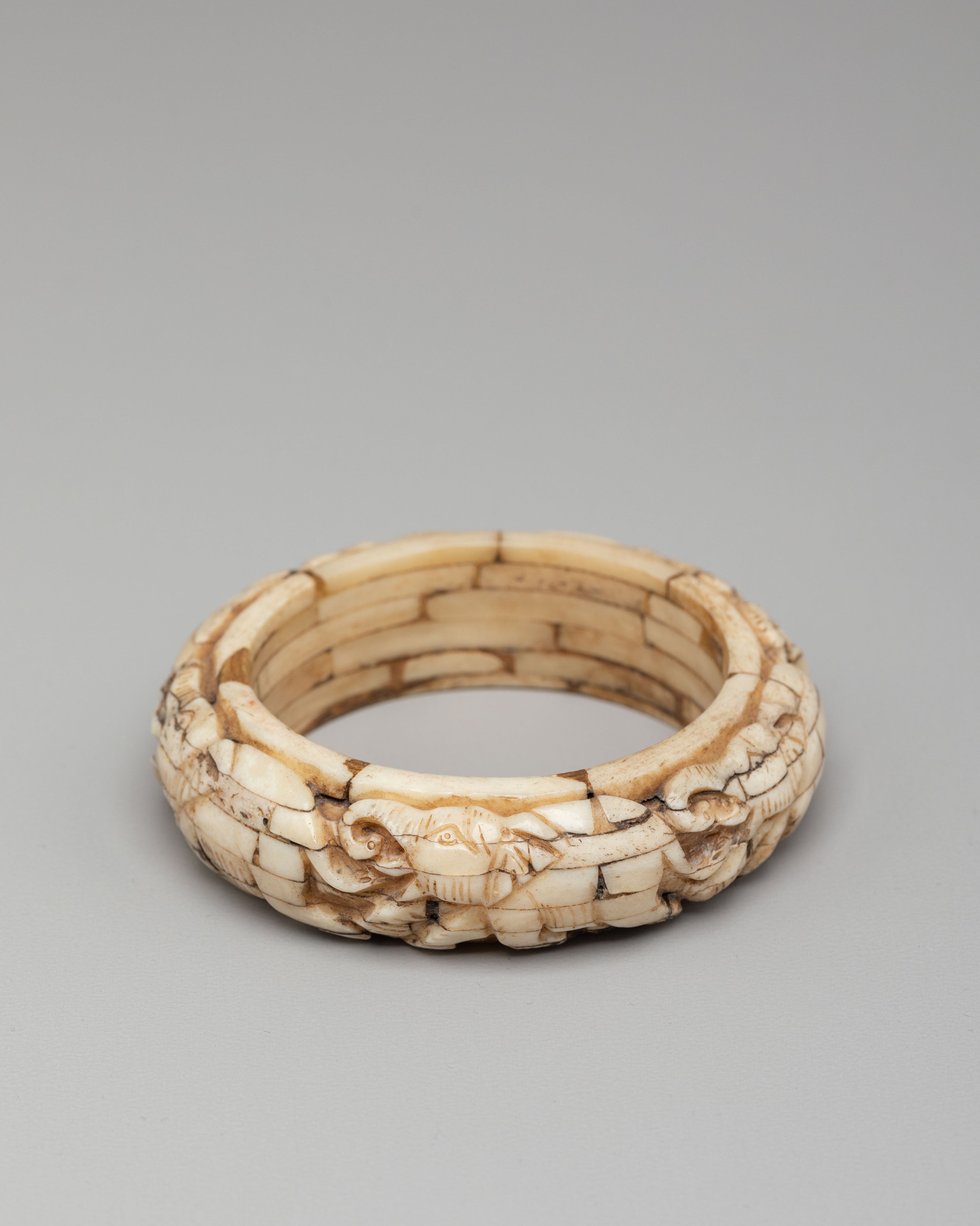Decorative Tibetan Bracelet |Traditional Elephant Carved Himalayan Accessory