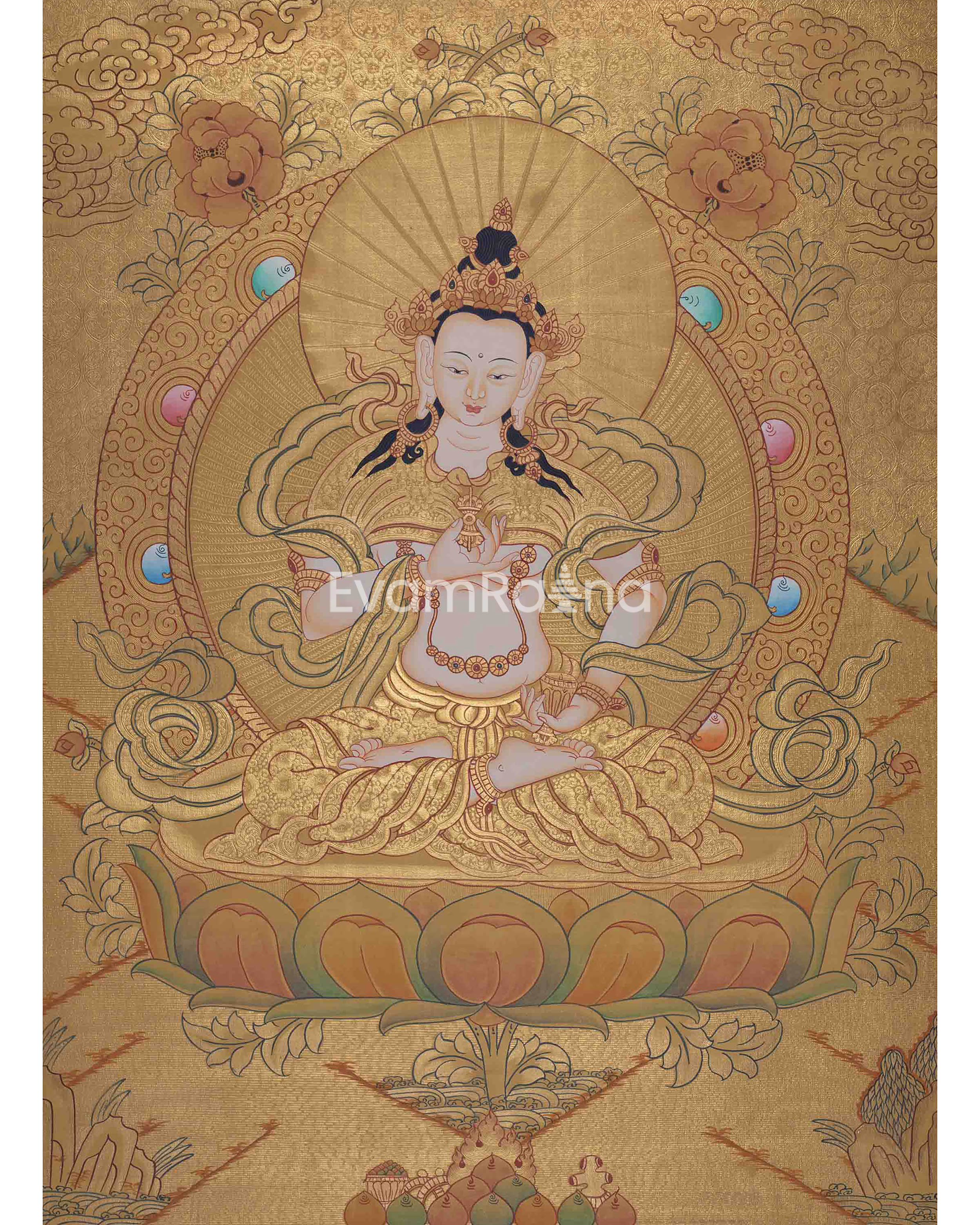 24K Gold Vajrasattva Thangka 