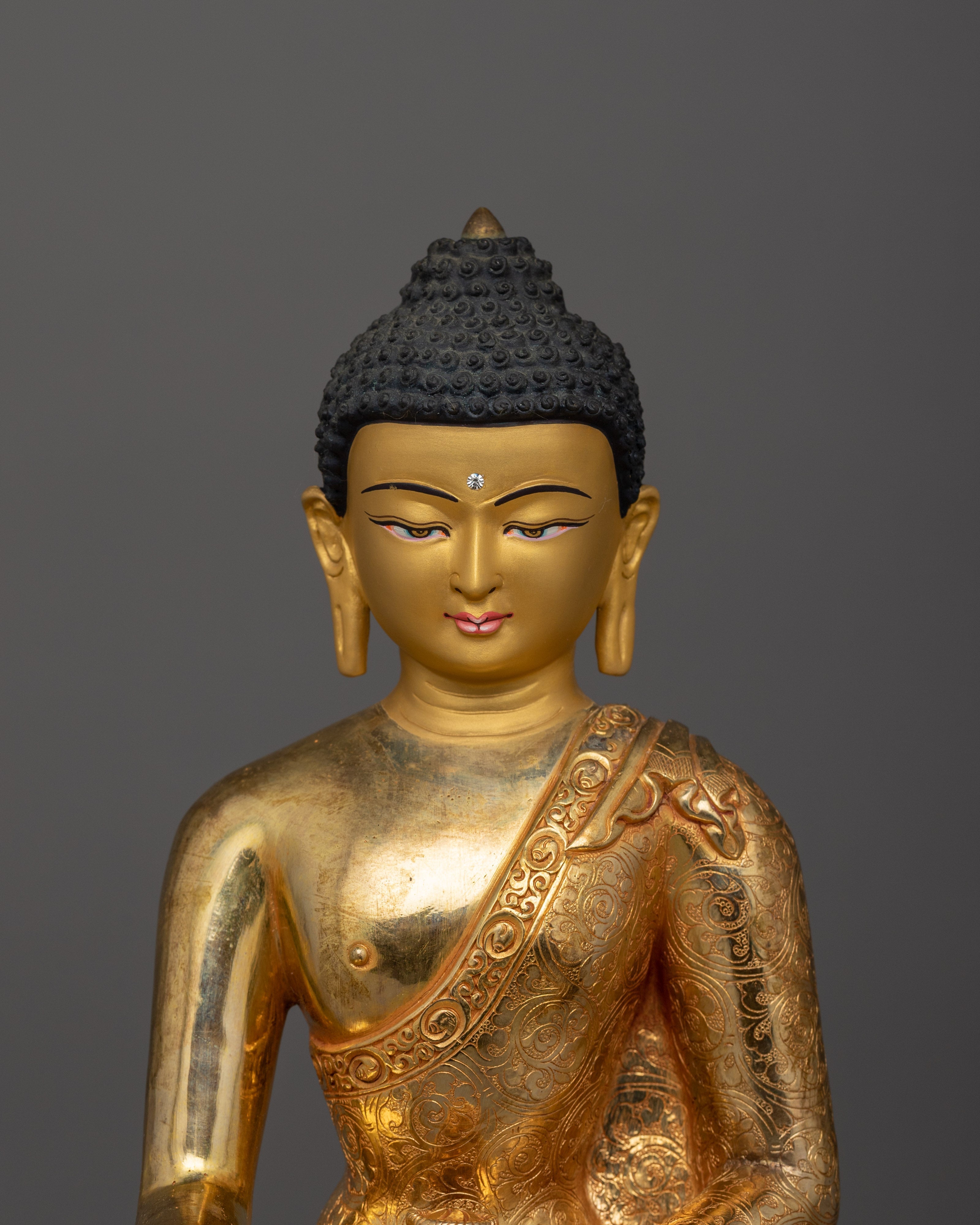 Tibetan Handmade Statue of Shakyamuni Buddha | Light of Asia