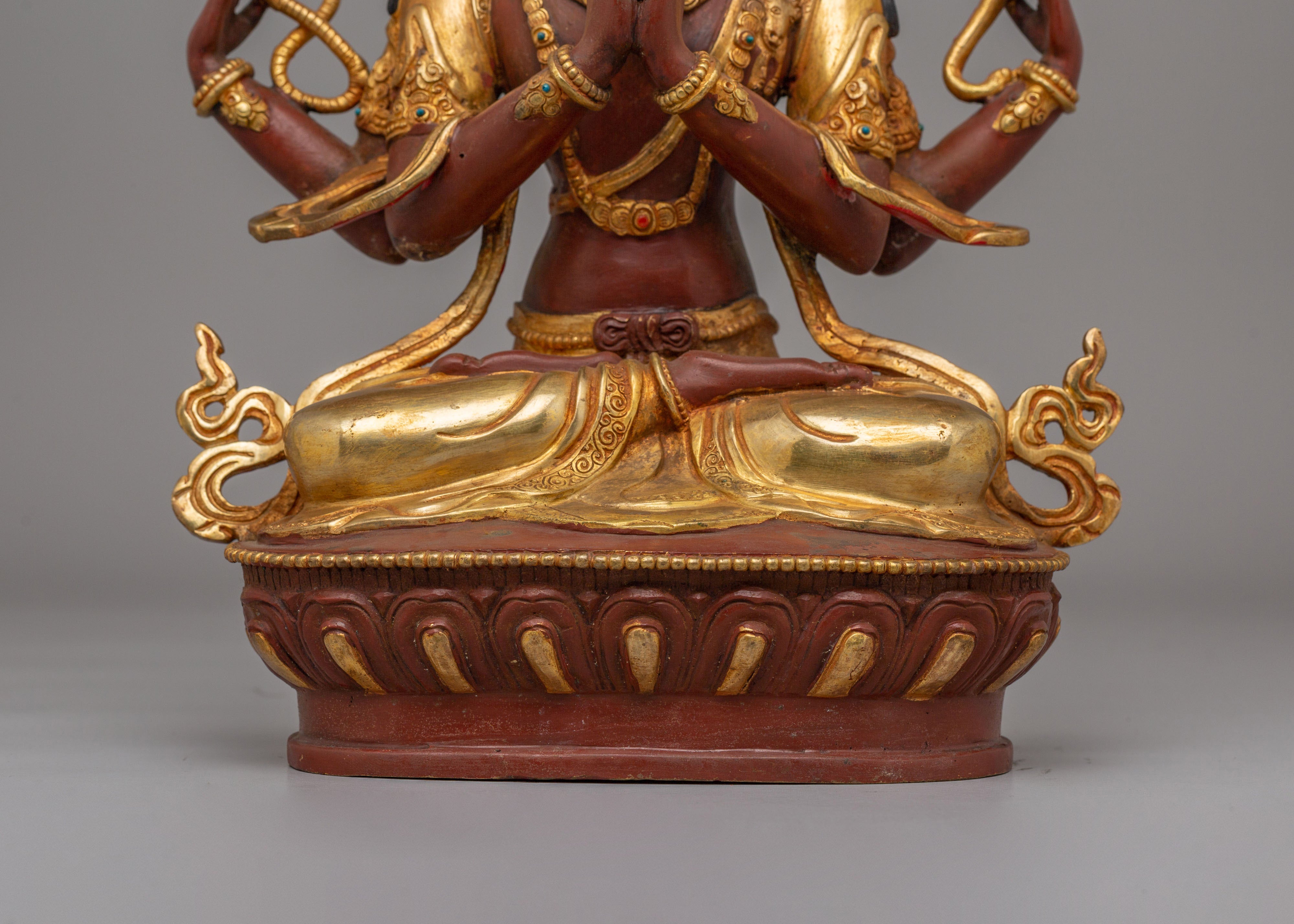 Himalayan Chenrezig Bodhisattva Statue | Statue for Spiritual Decor